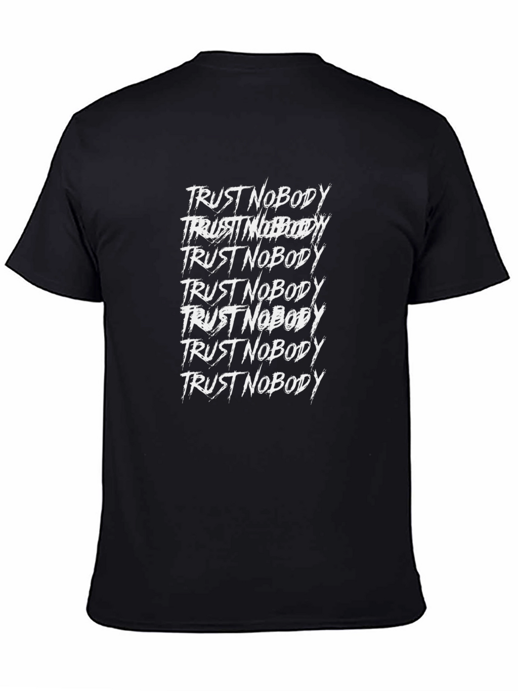 Trust Nobody Graphic Print T-Shirt - Menswear Black Tee