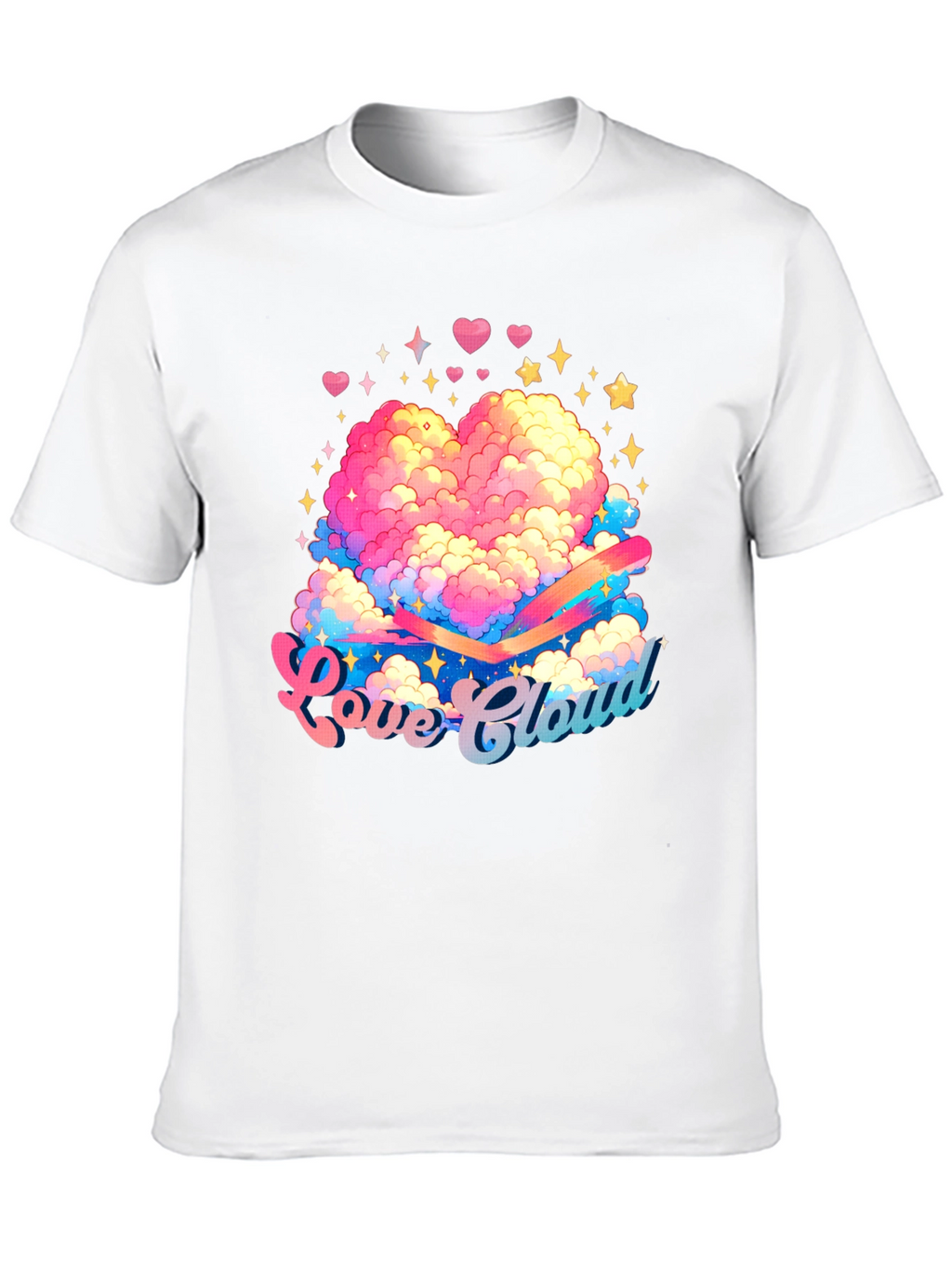 Love Cloud Graphic Tee - Black Cotton T-Shirt