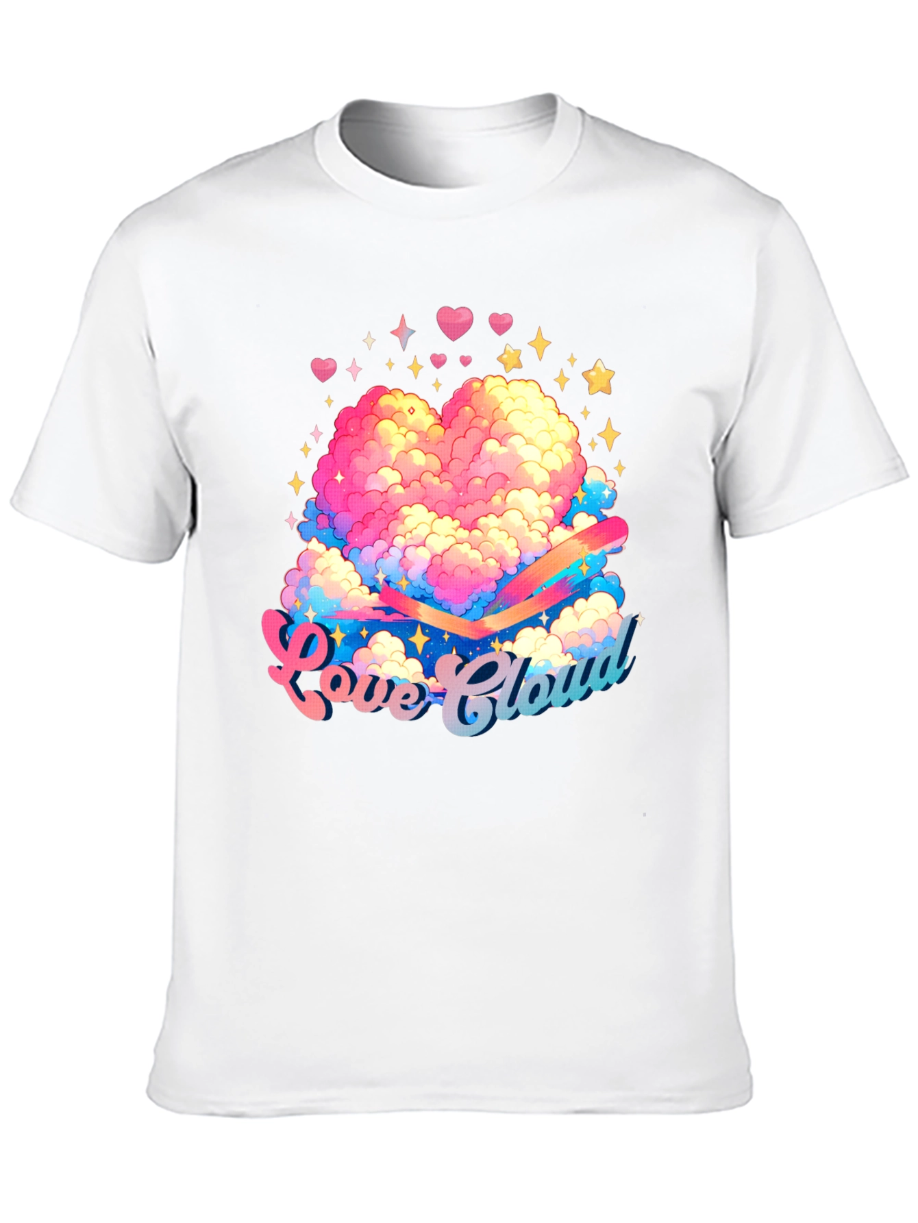 Love Cloud Graphic Tee - Black Cotton T-Shirt