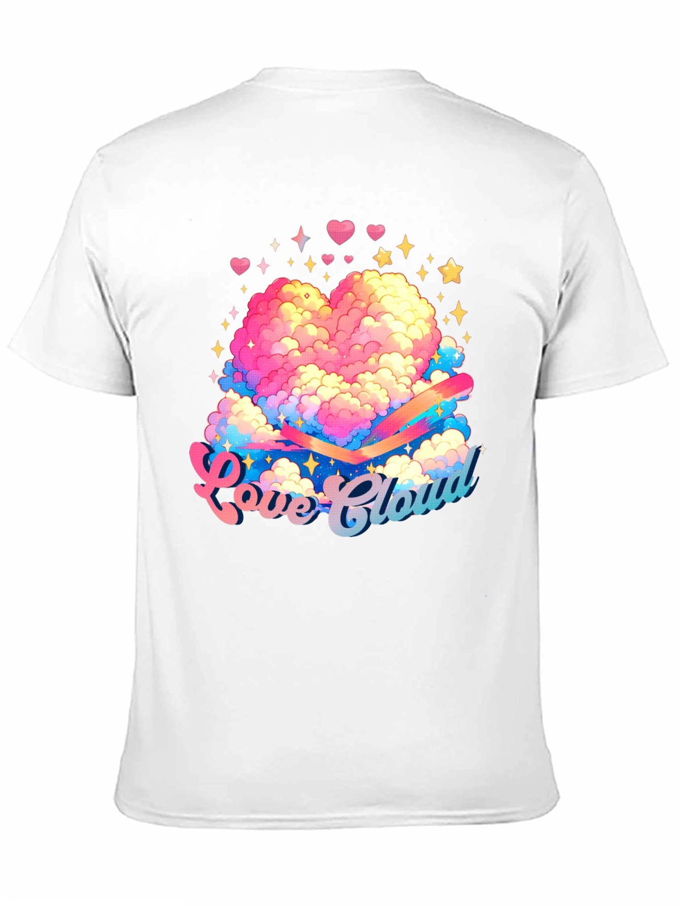 Love Cloud Graphic Tee - Black Cotton T-Shirt