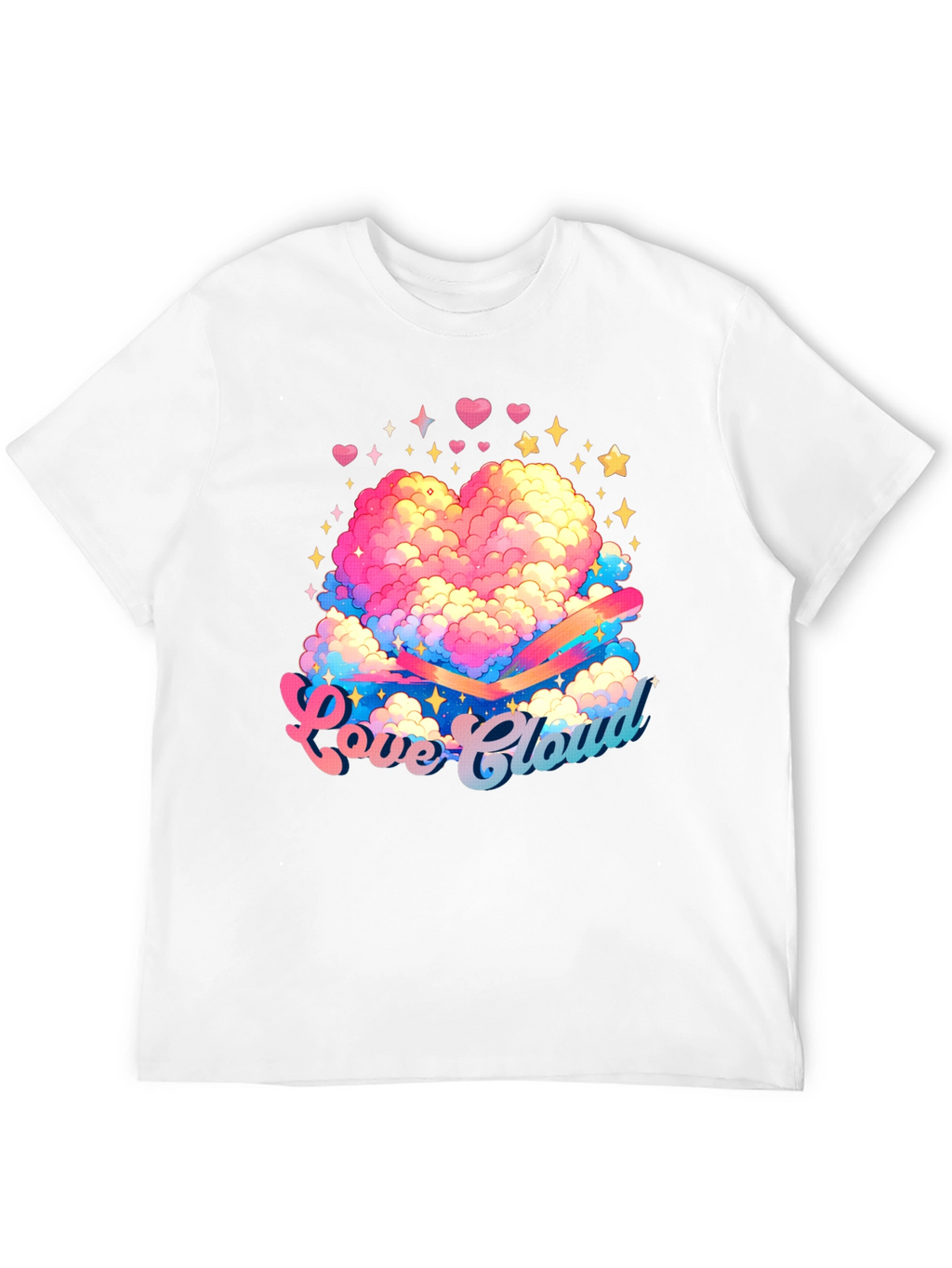 Love Cloud Graphic Tee - Black Cotton T-Shirt