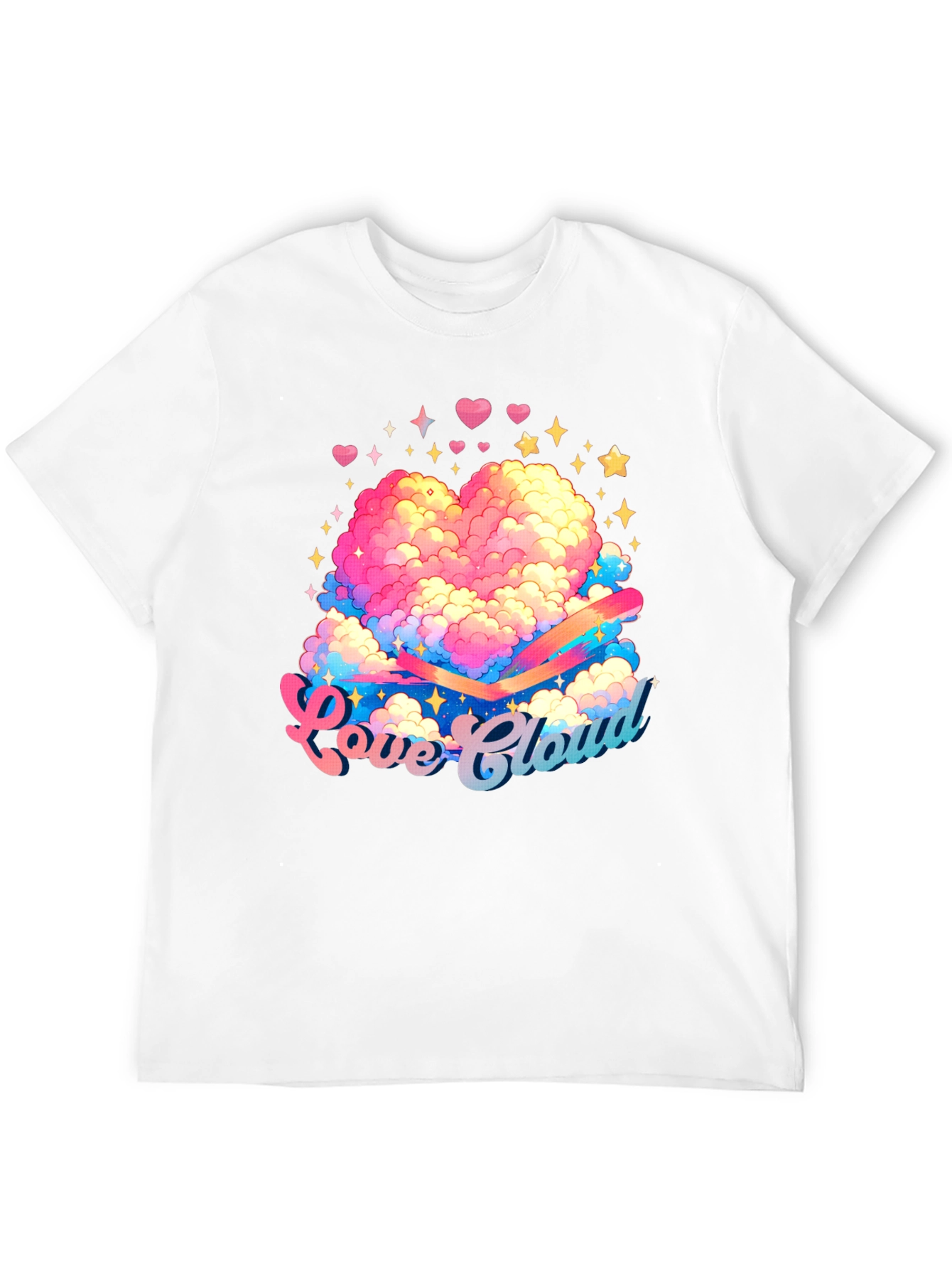Love Cloud Graphic Tee - Black Cotton T-Shirt