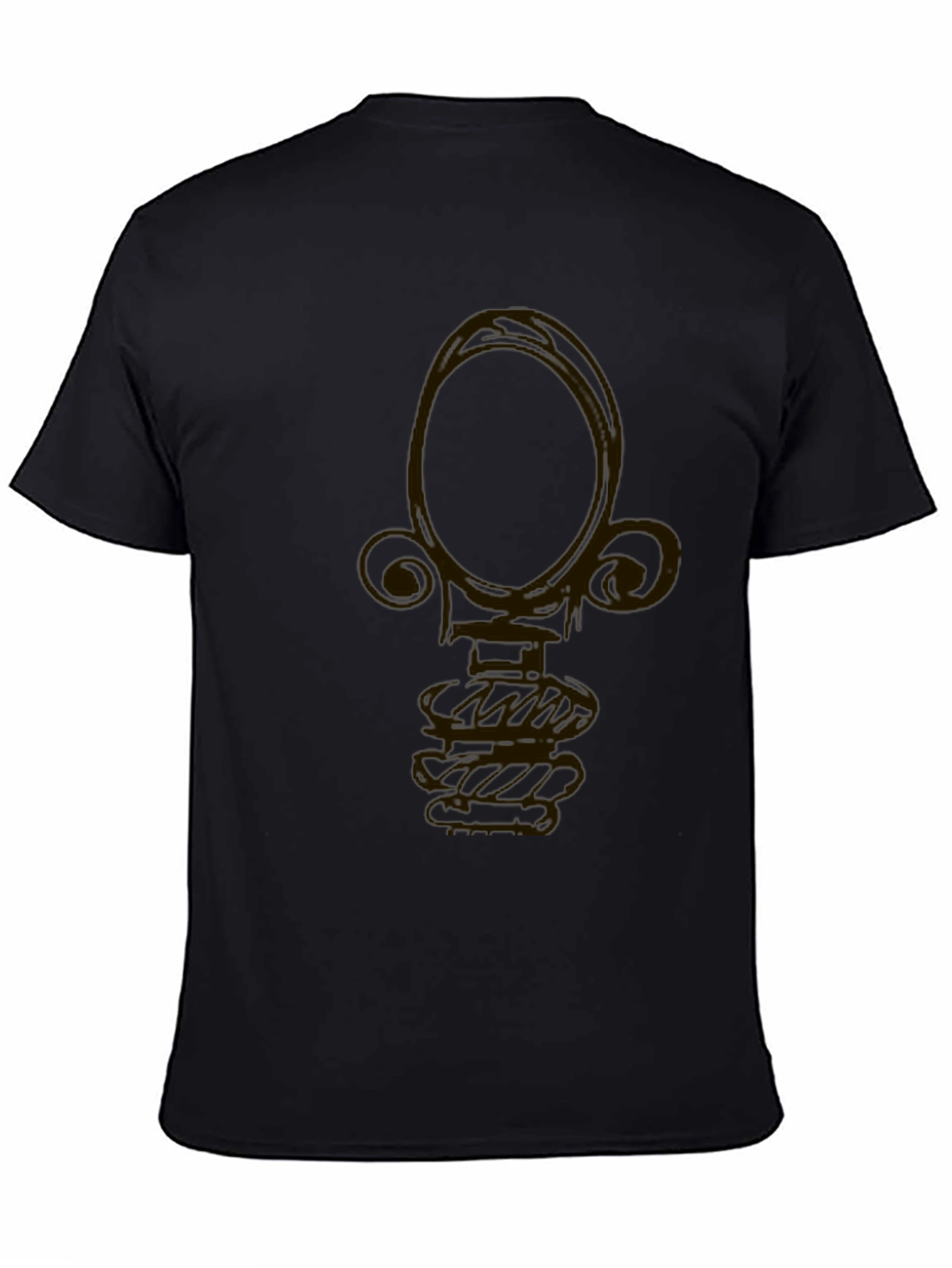 Abstract Gold Design Black T-Shirt