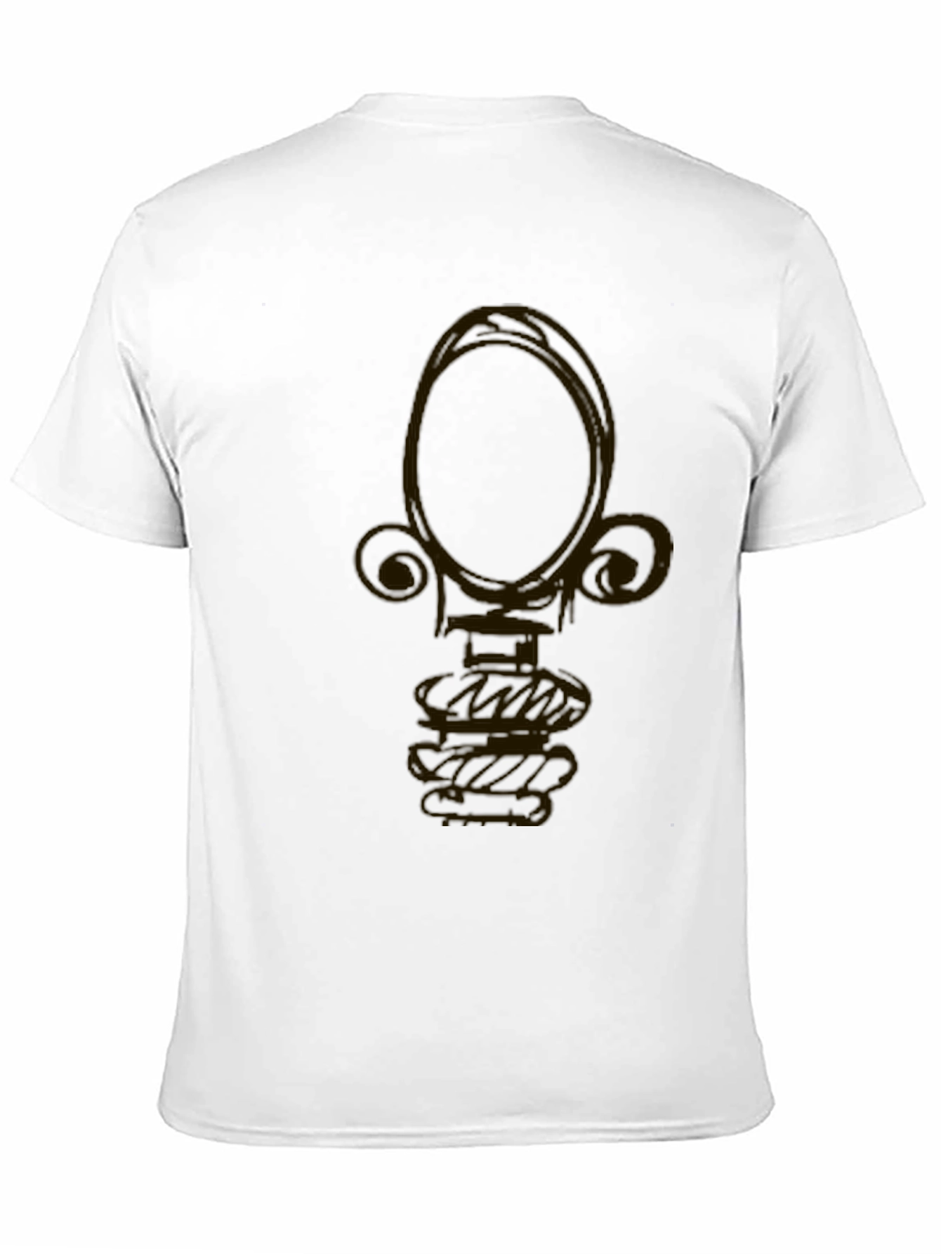 Abstract Gold Design Black T-Shirt