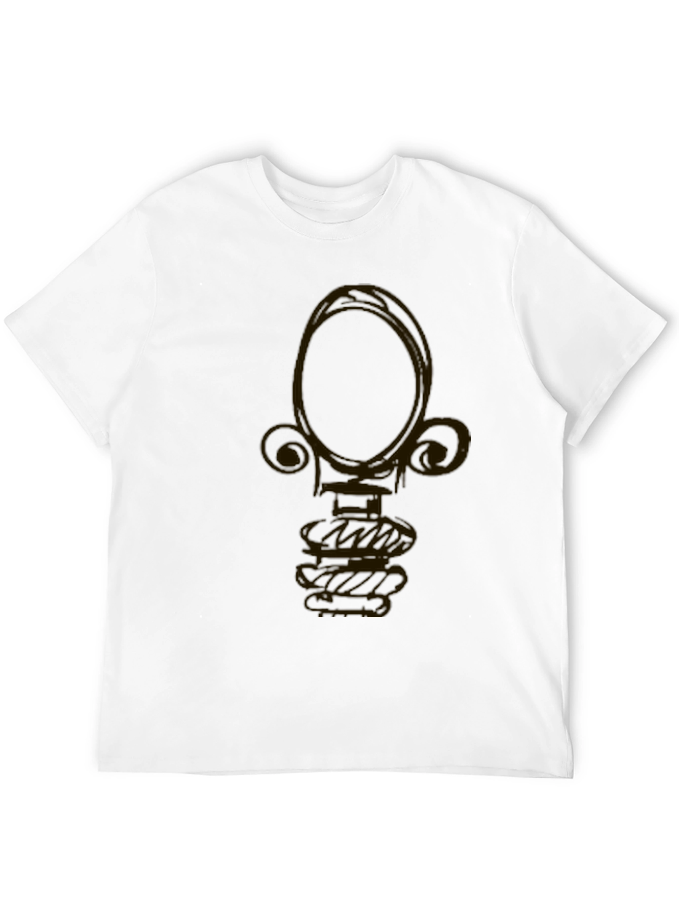 Abstract Gold Design Black T-Shirt