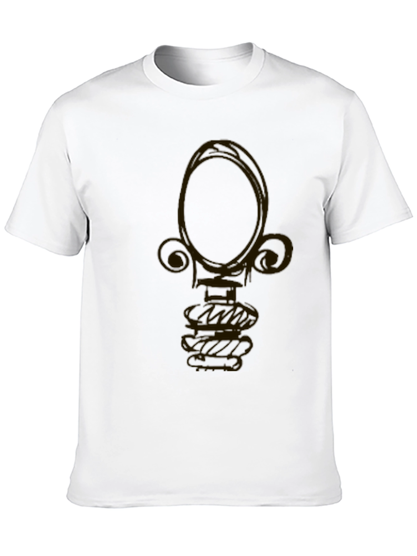 Abstract Gold Design Black T-Shirt