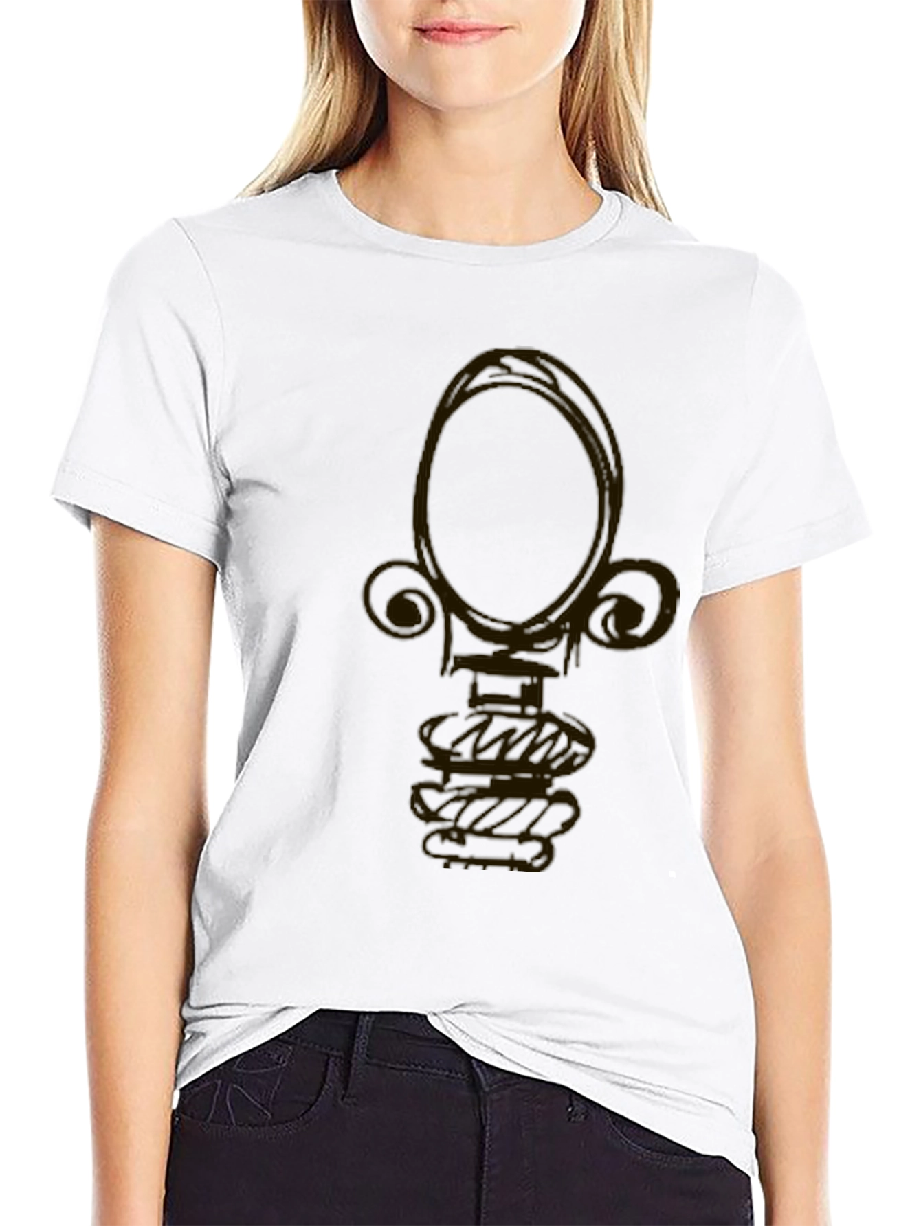 Abstract Gold Design Black T-Shirt