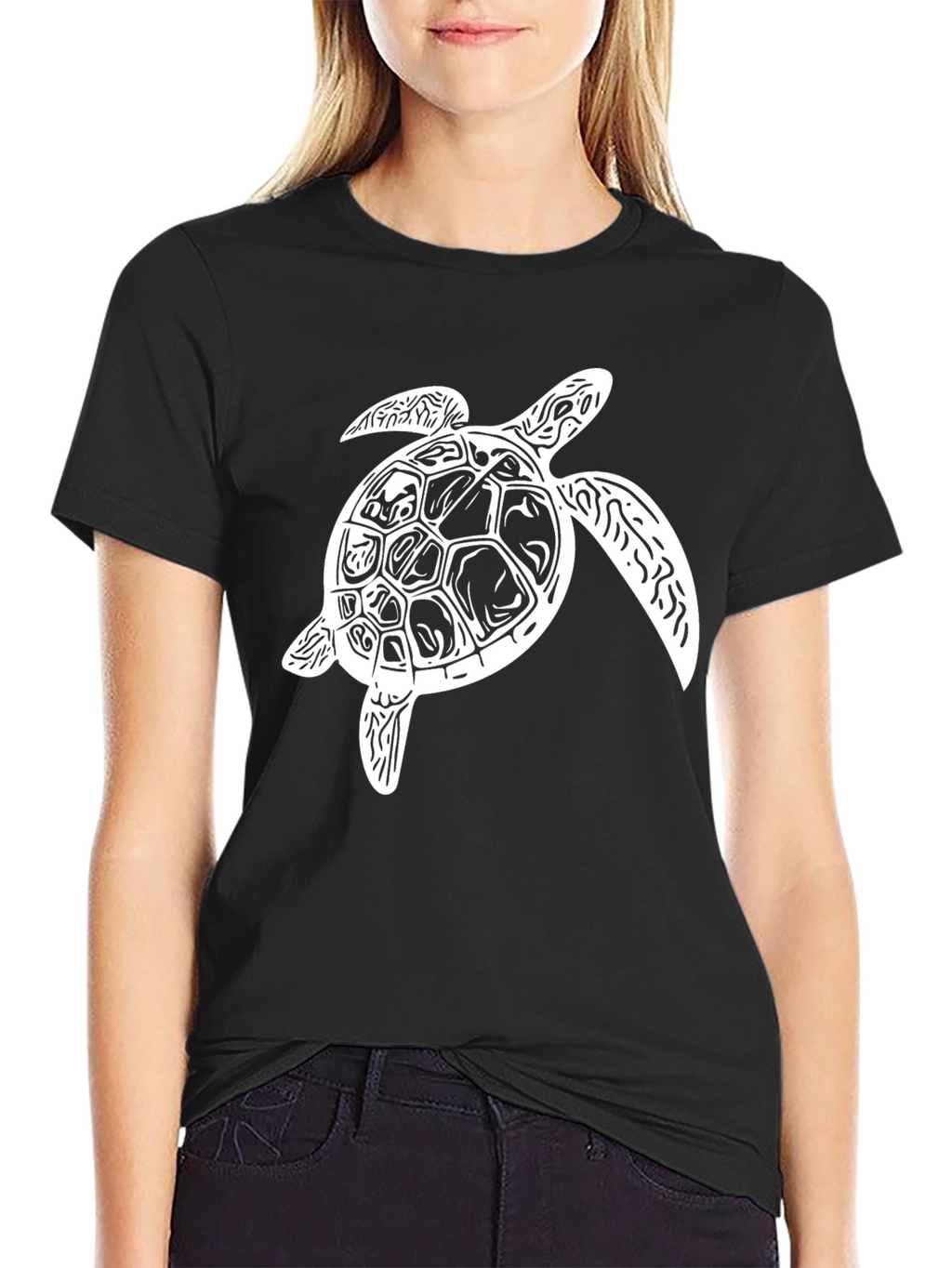 Sea Turtle Graphic Black T-Shirt