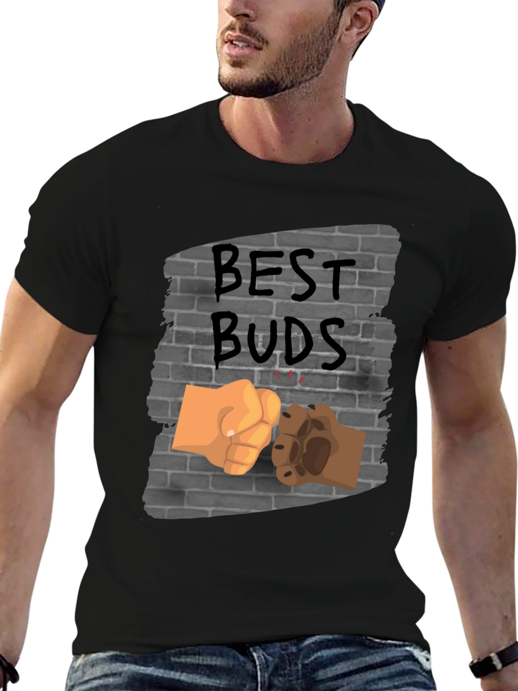 Best Buds Fist Bump Graphic Tee