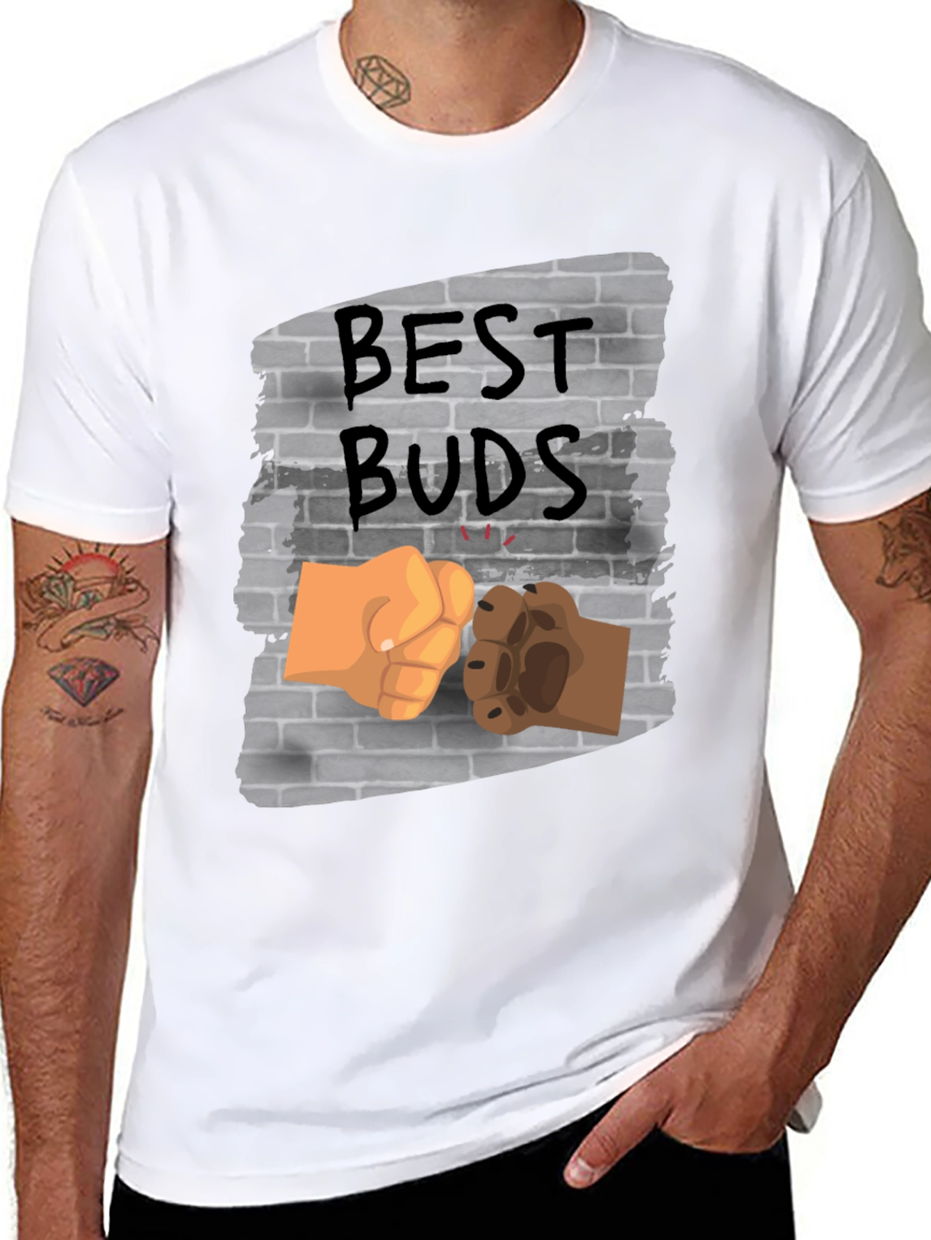 Best Buds Fist Bump Graphic Tee