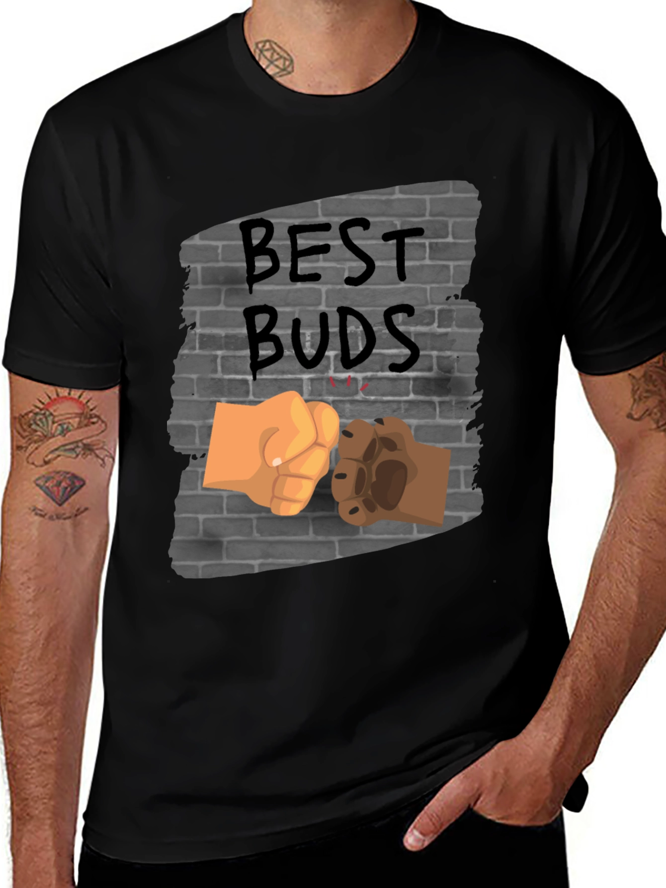 Best Buds Fist Bump Graphic Tee