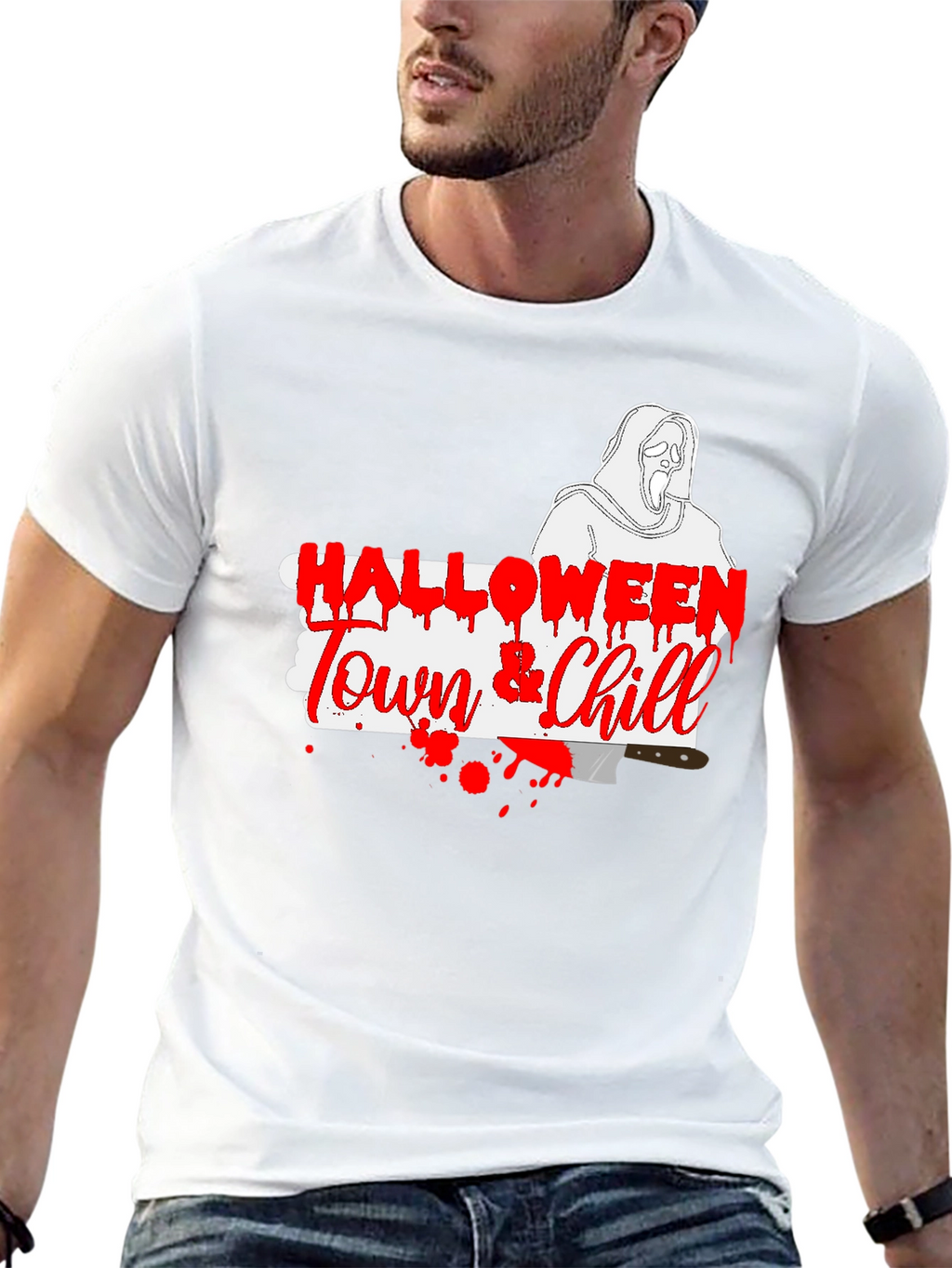 Halloween Town & Chill Graphic T-Shirt