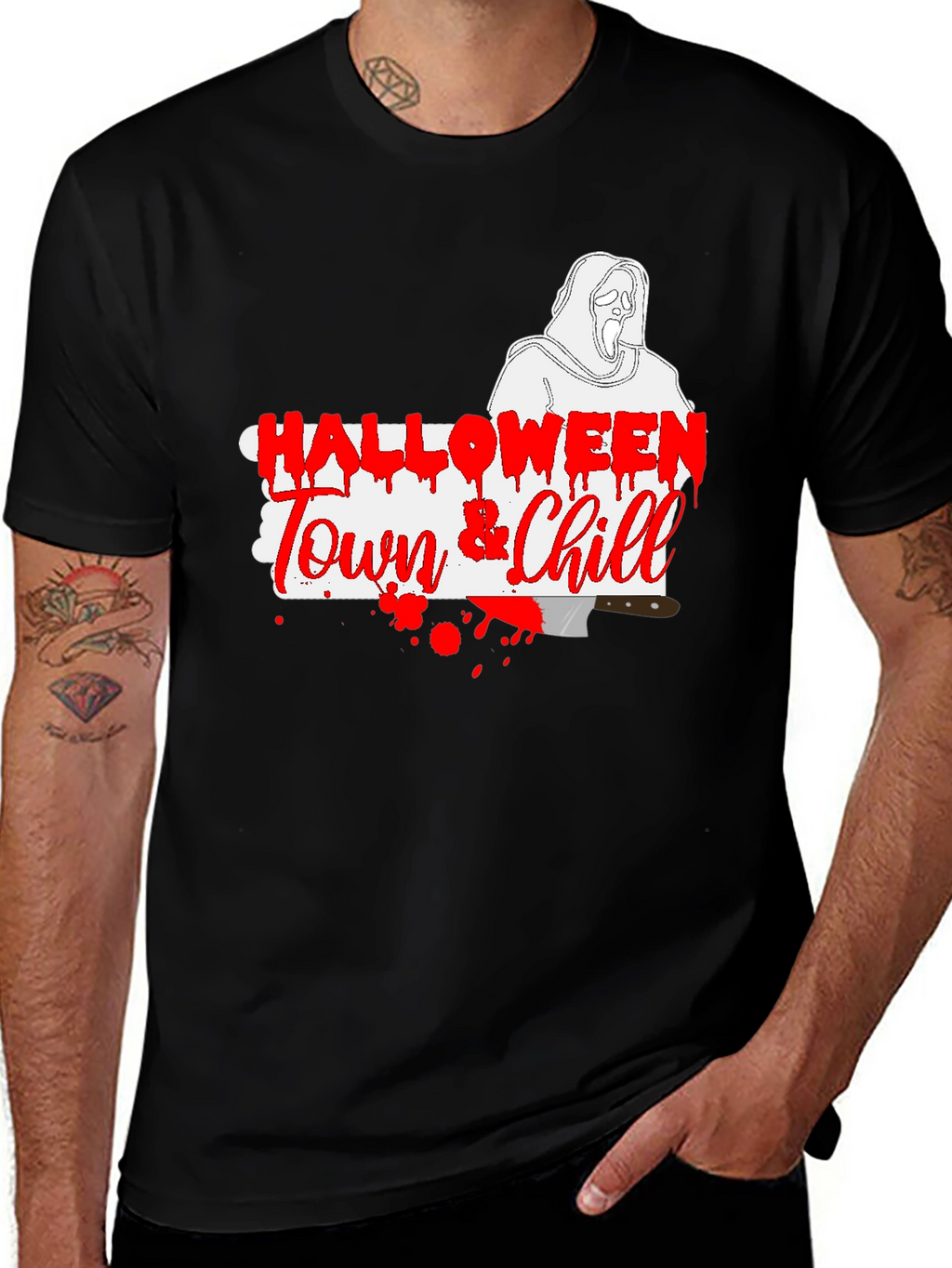 Halloween Town & Chill Graphic T-Shirt
