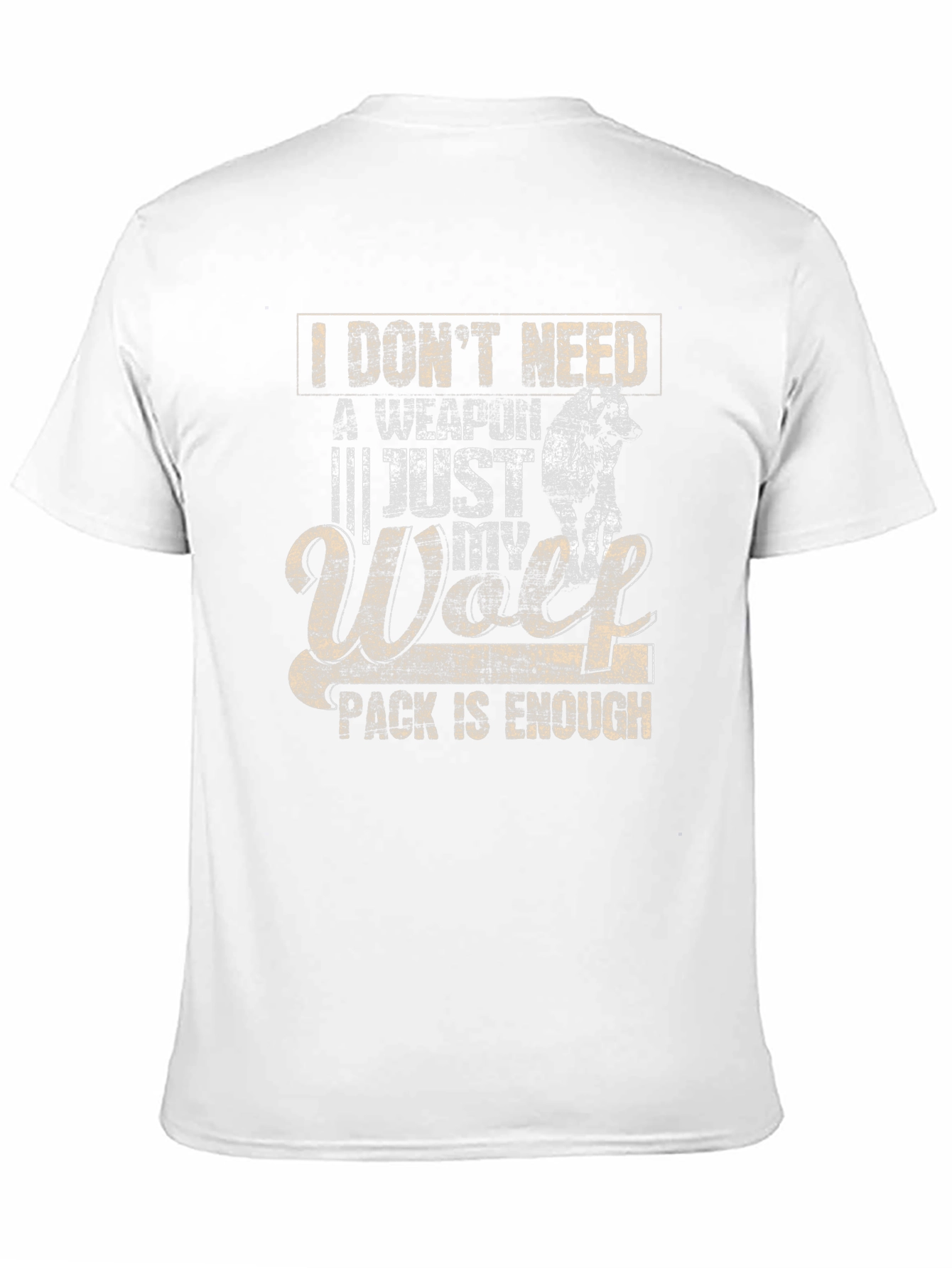 Wolf Pack Black T-Shirt - Enough Weapon