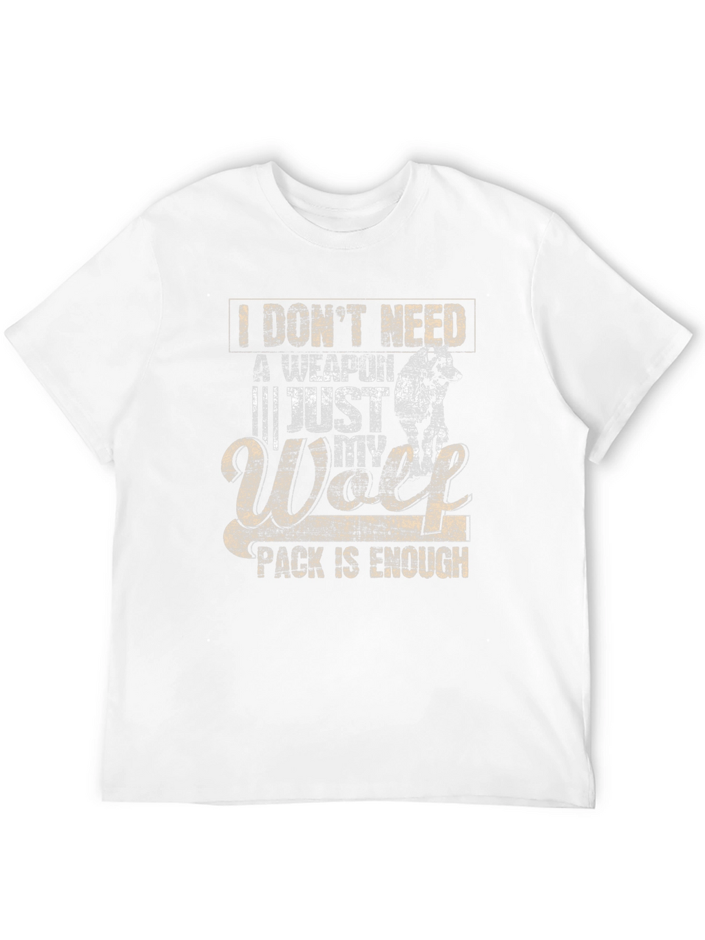 Wolf Pack Black T-Shirt - Enough Weapon