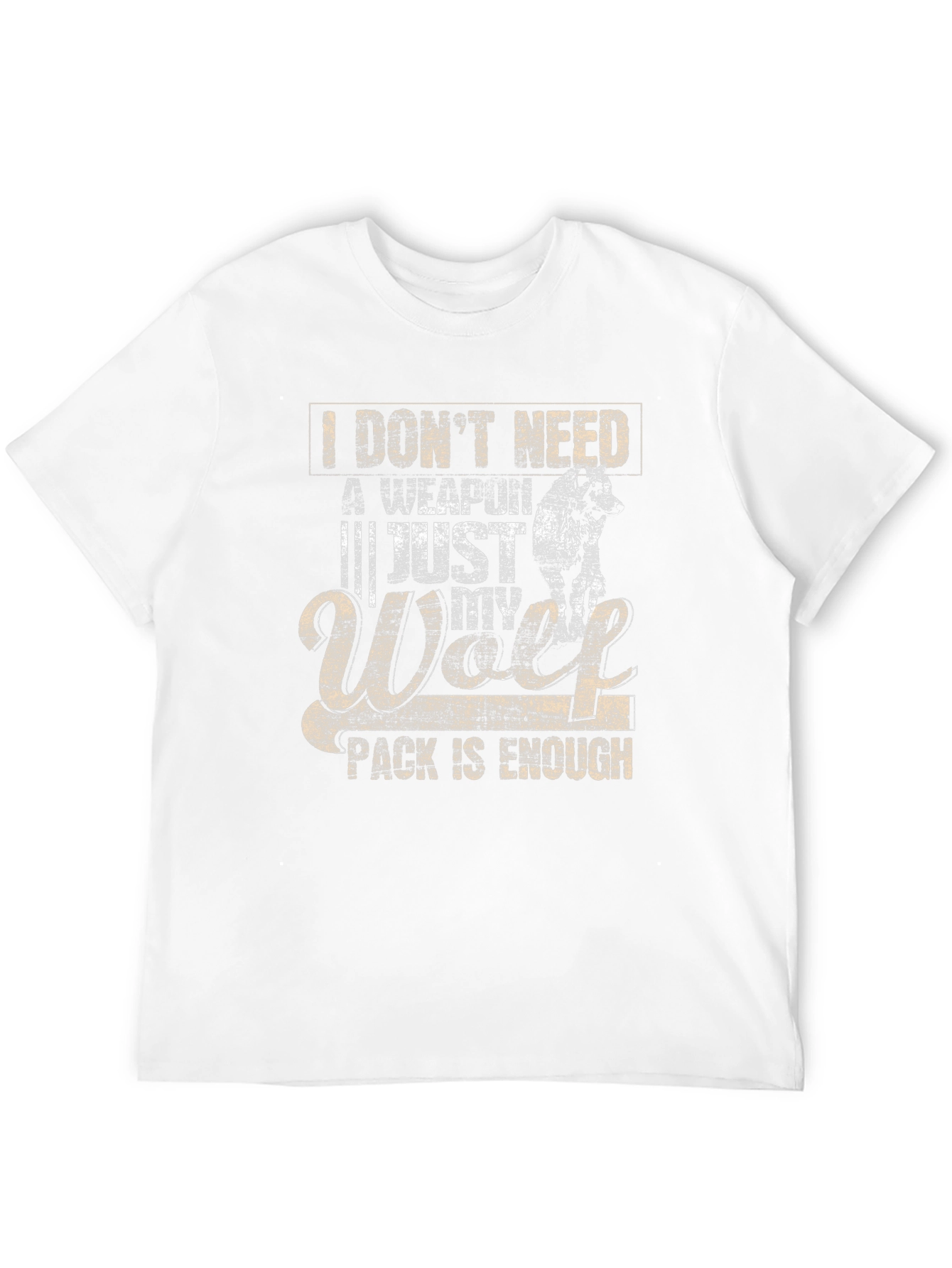 Wolf Pack Black T-Shirt - Enough Weapon