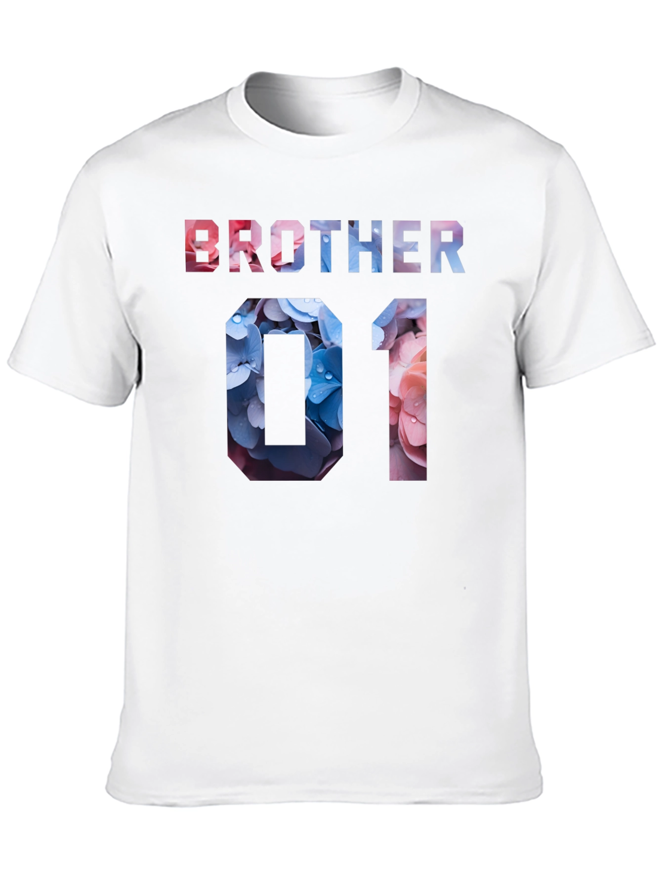 Brother 01 Floral T-Shirt - Trendy Family Matching Tee