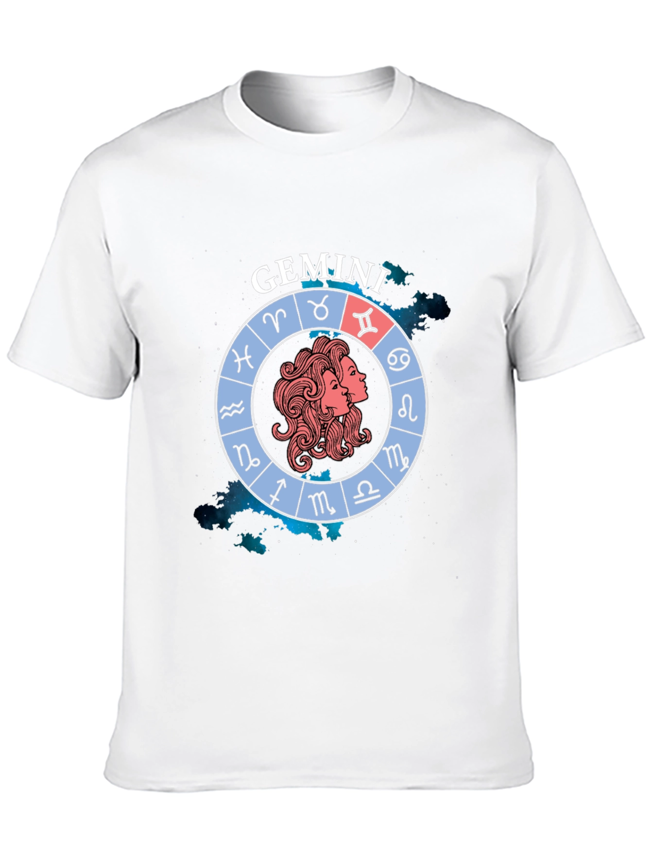 Gemini Zodiac Sign T-Shirt - Black Graphic Tee