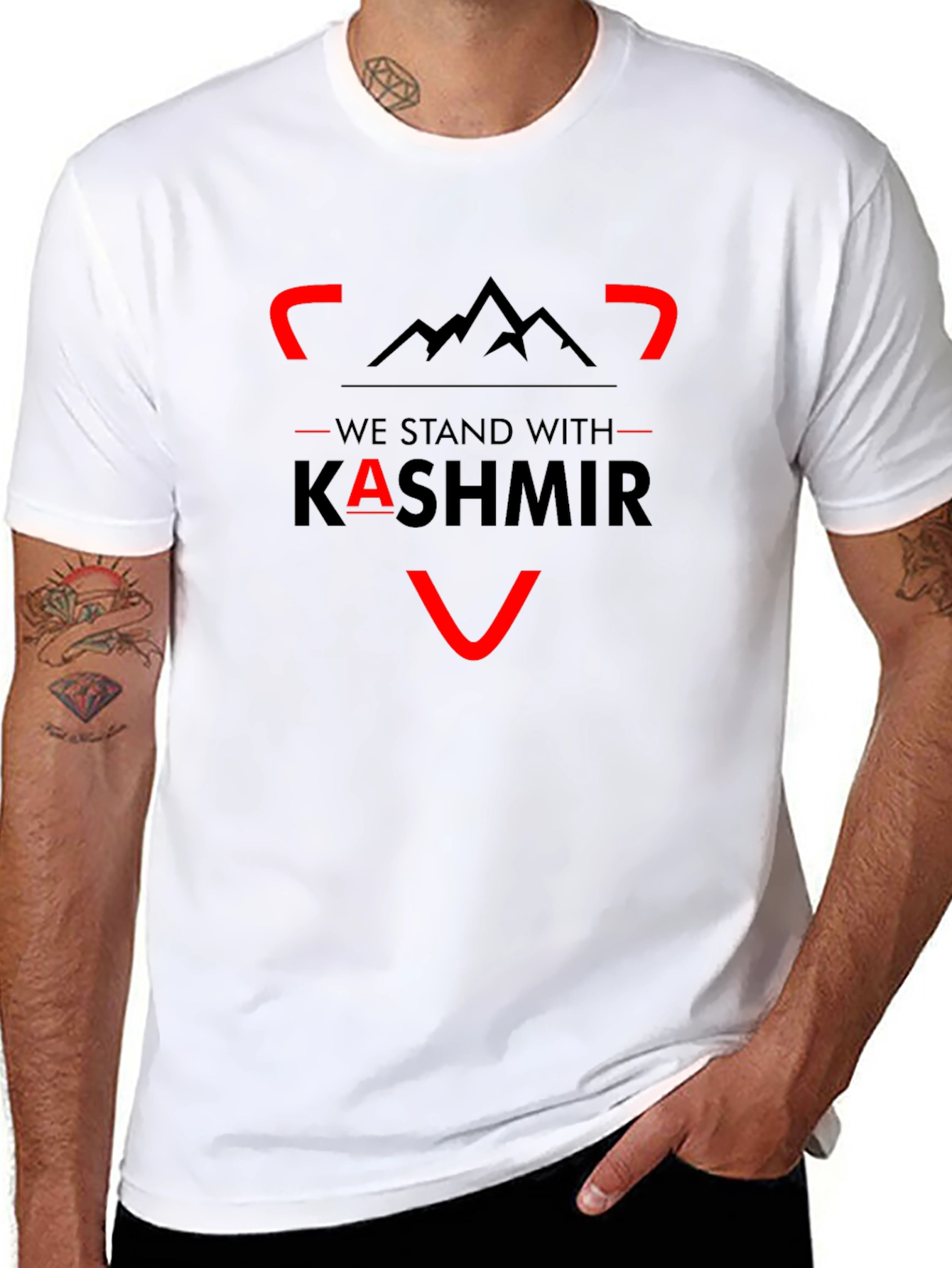 We Stand With Kashmir Graphic Tee