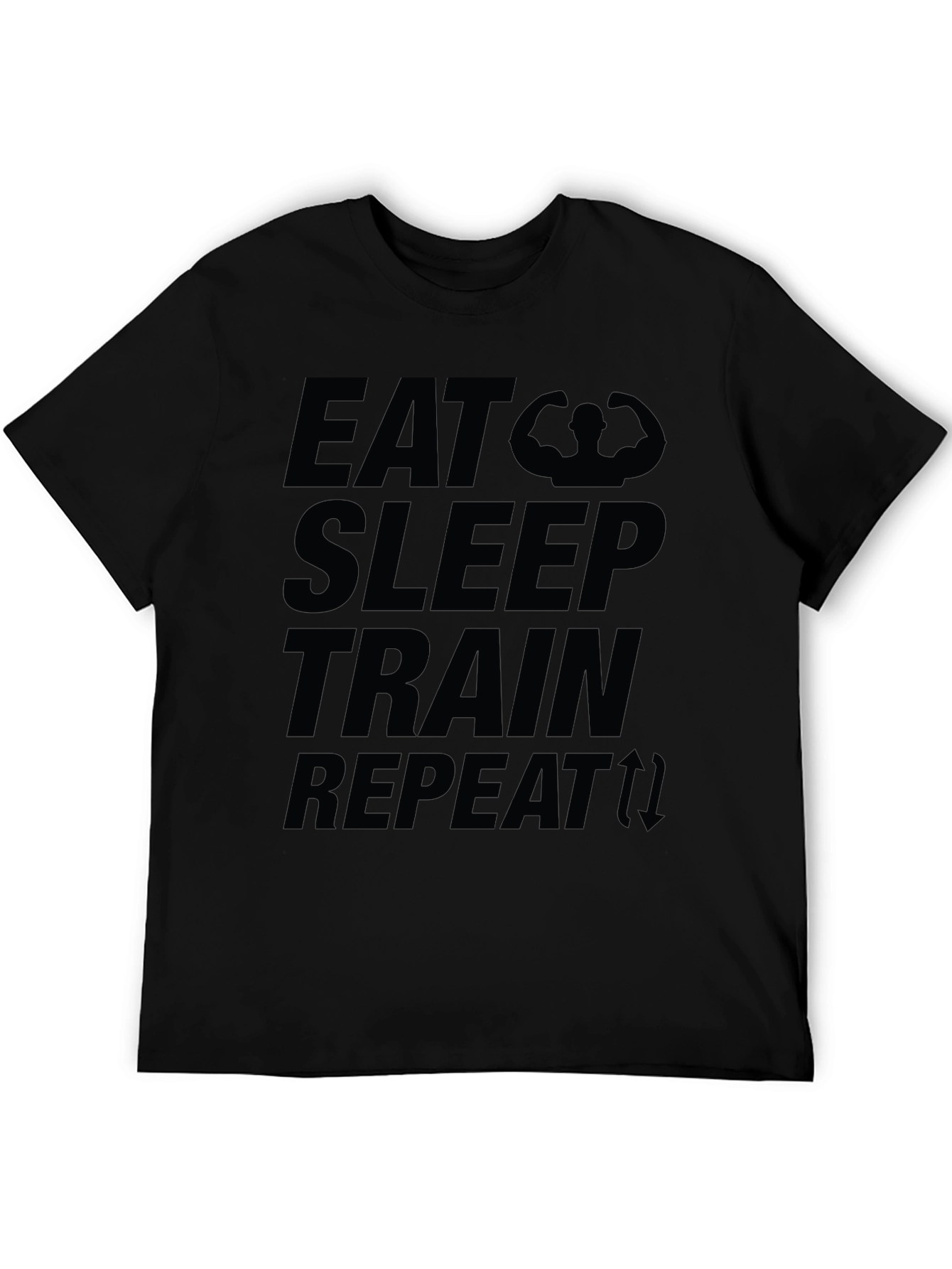 Eat Sleep Train Repeat Graphic T-Shirt