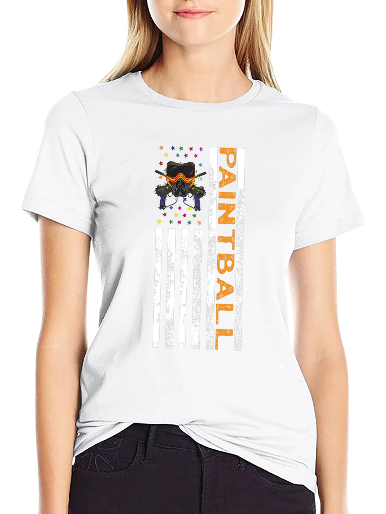 Paintball American Flag Graphic T-Shirt