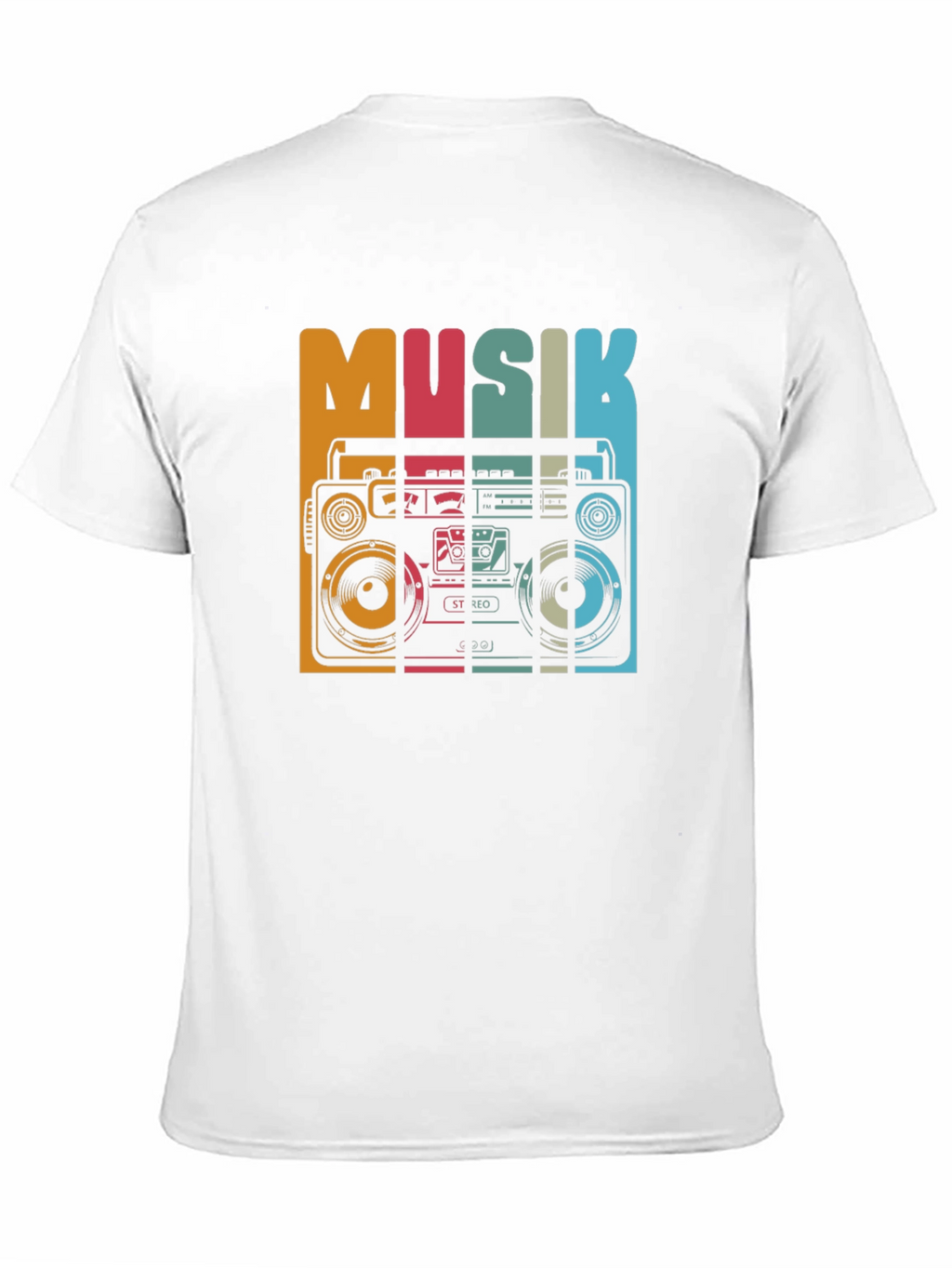 Retro Musik Boombox Graphic Tee