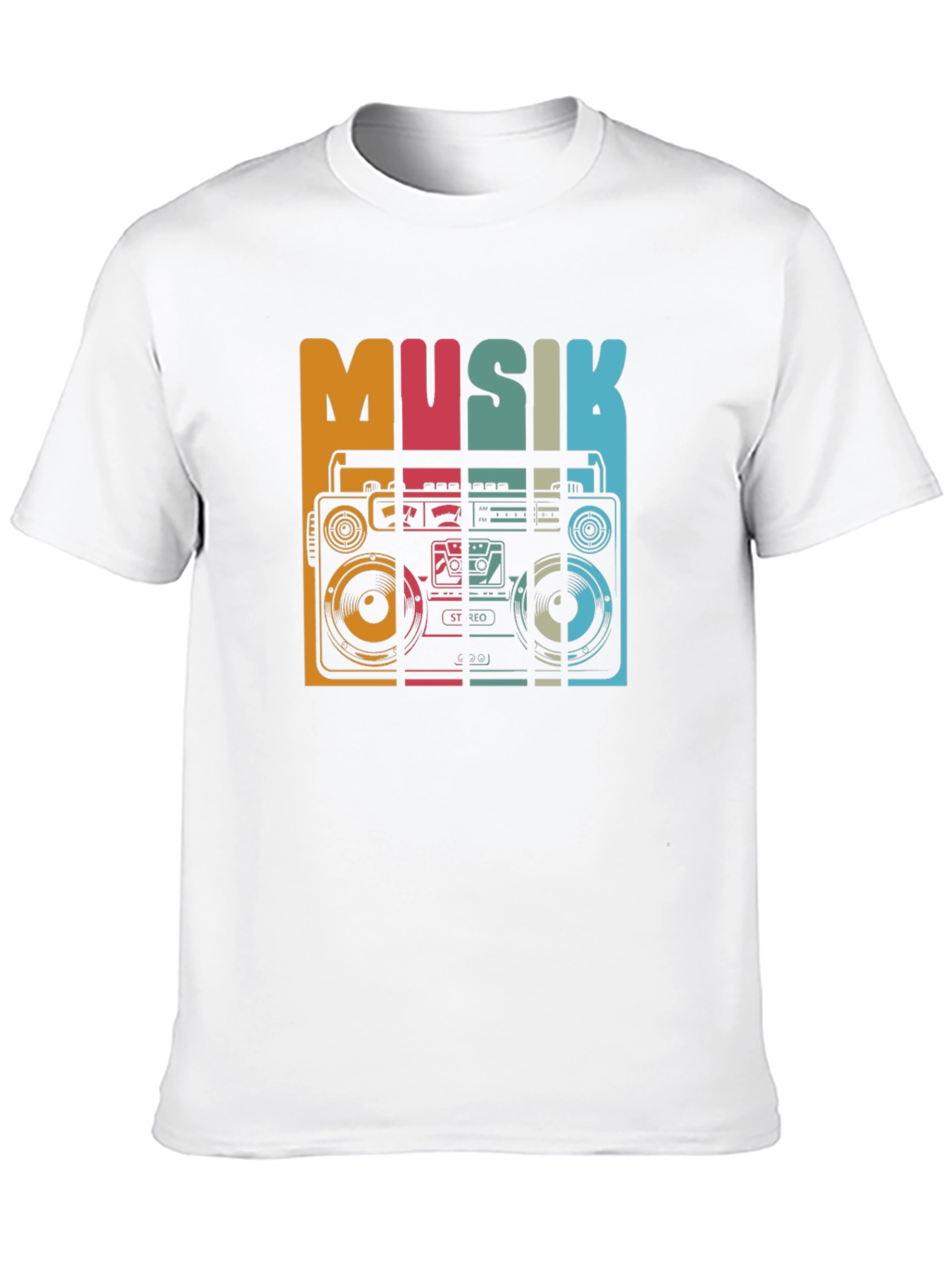 Retro Musik Boombox Graphic Tee