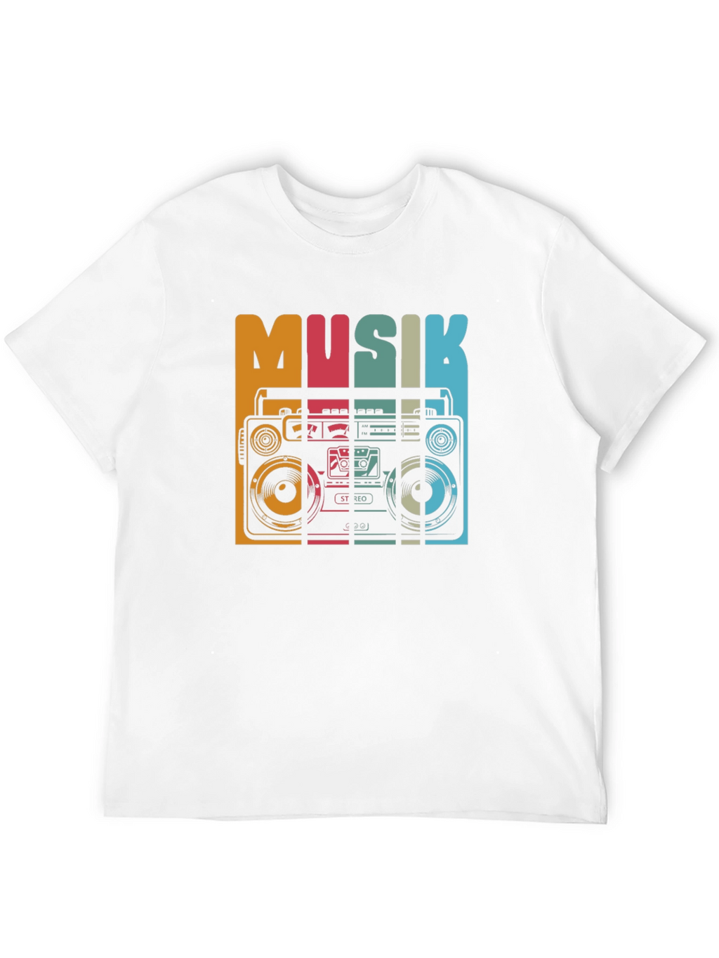 Retro Musik Boombox Graphic Tee