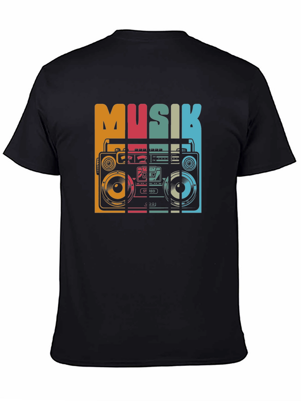 Retro Musik Boombox Graphic Tee
