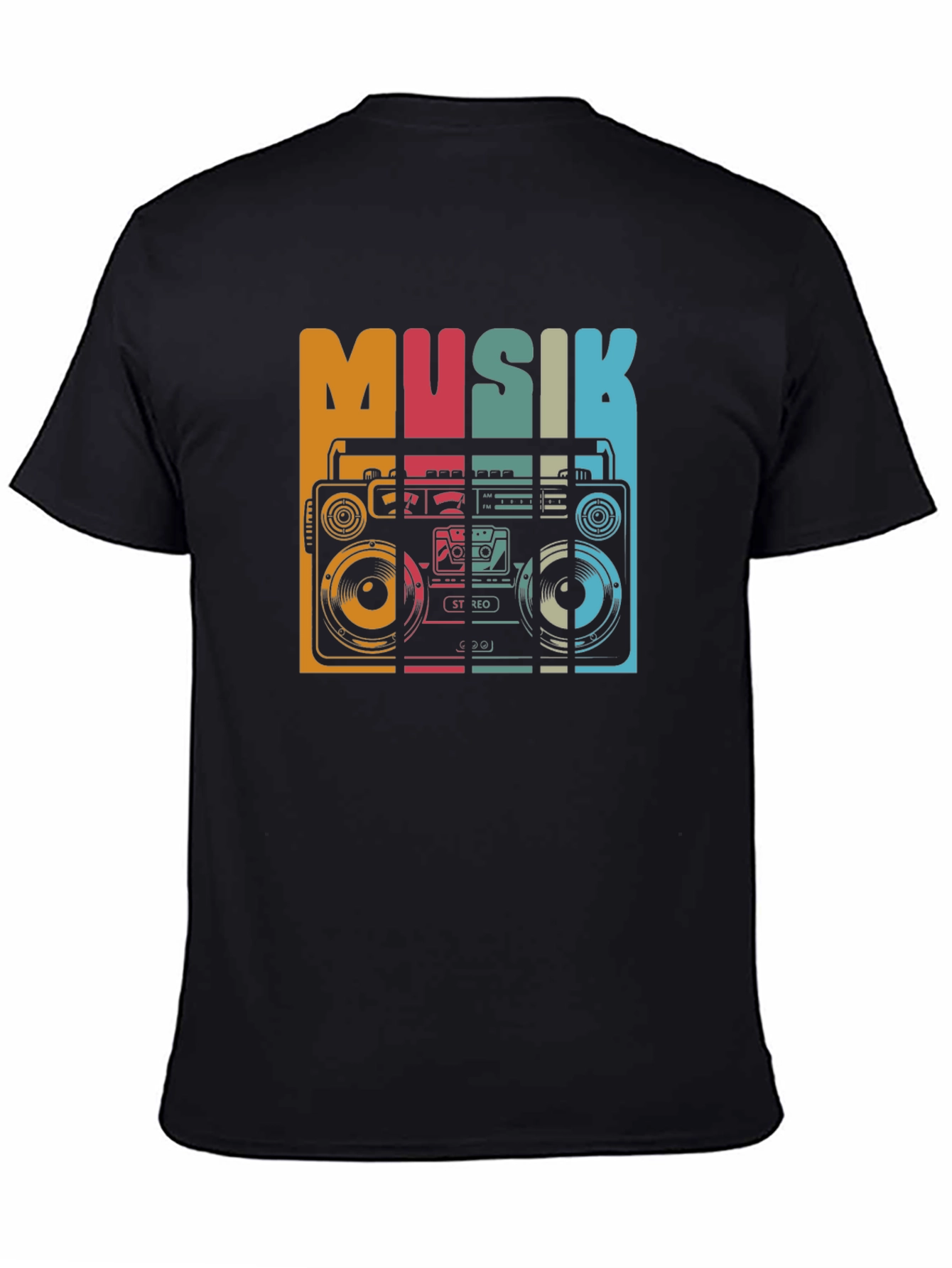 Retro Musik Boombox Graphic Tee