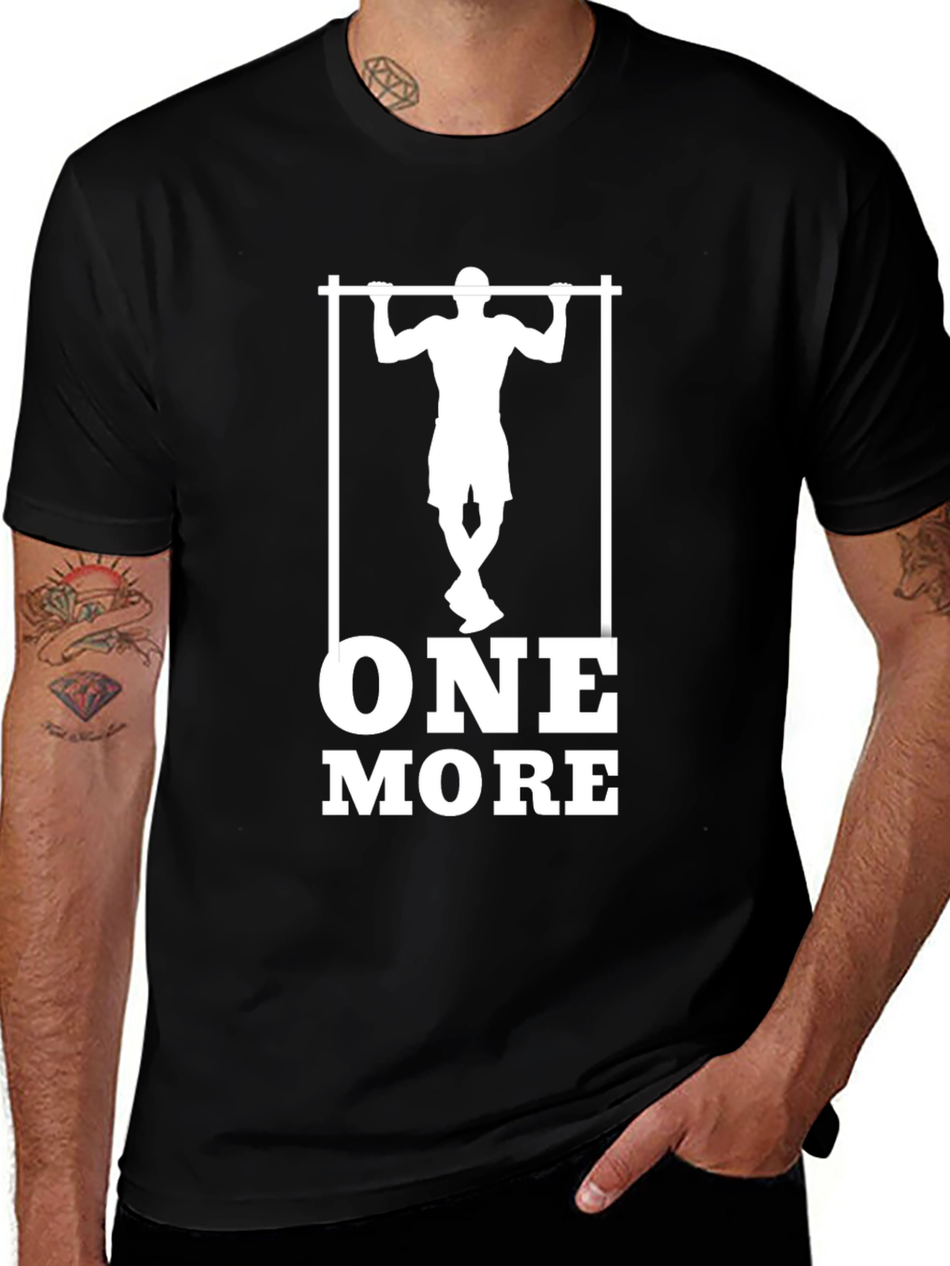 One More Pull-Up Graphic Tee - Black