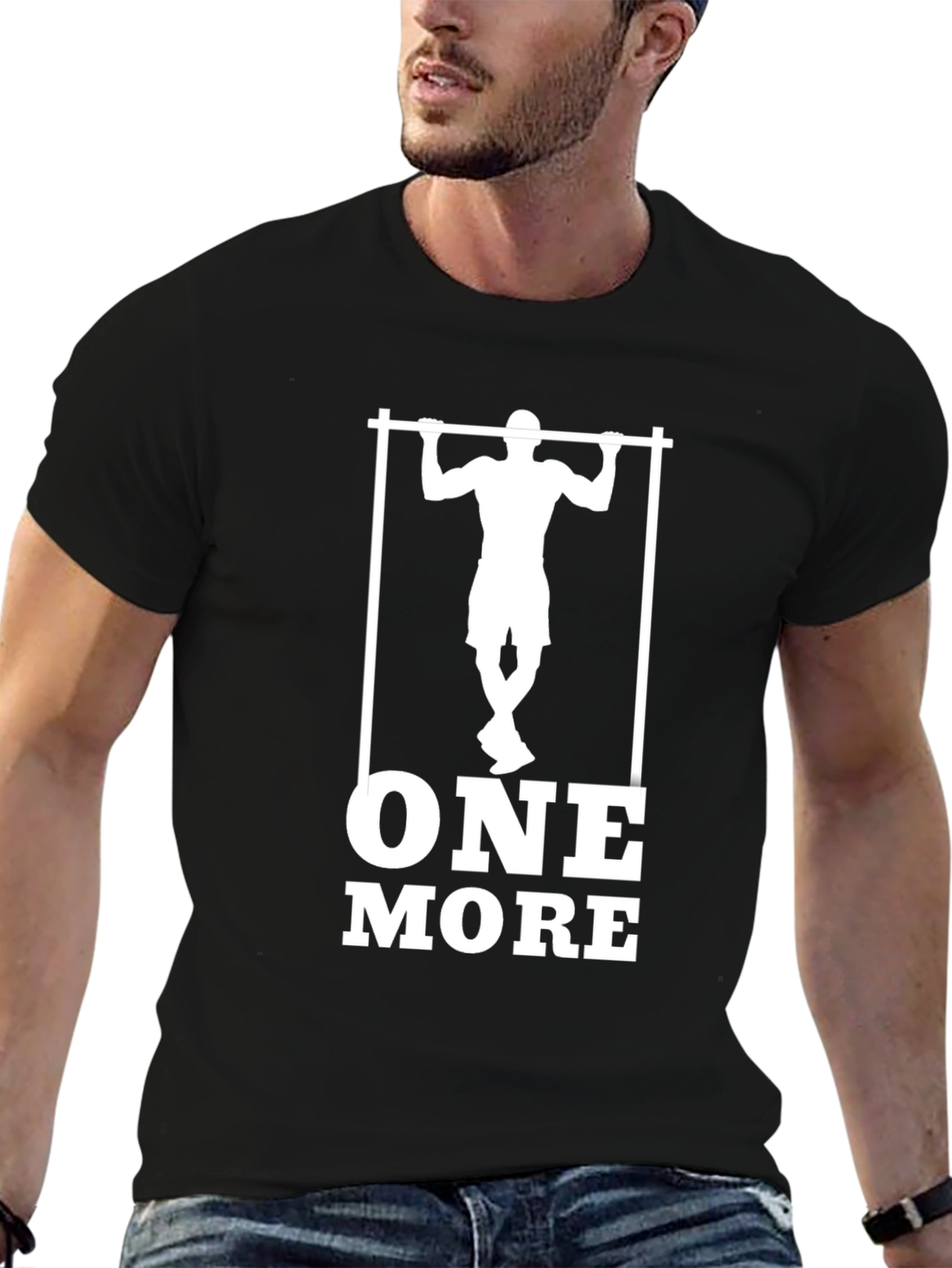 One More Pull-Up Graphic Tee - Black
