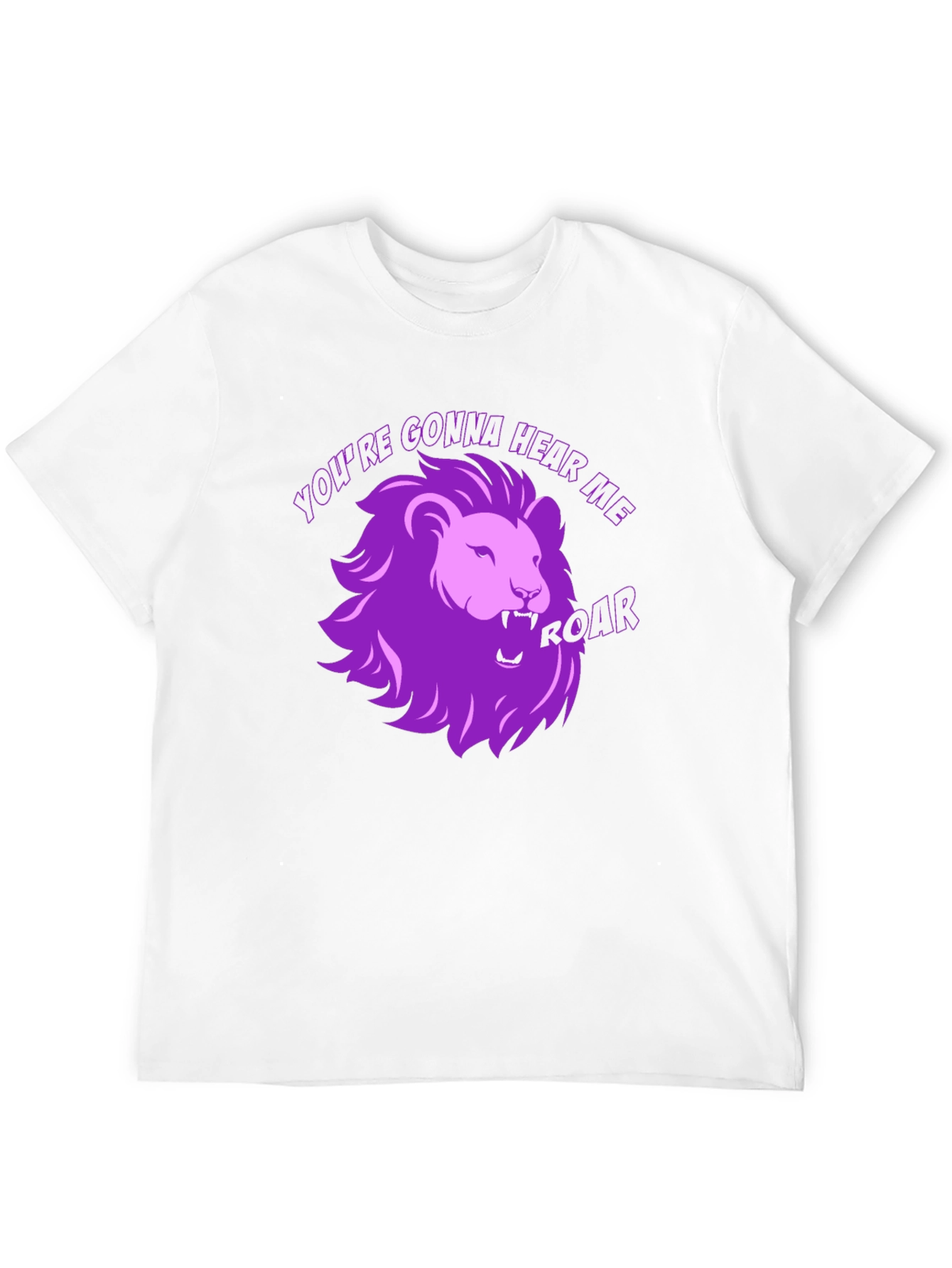 Hear Me Roar Lion Graphic Tee - Black Cotton