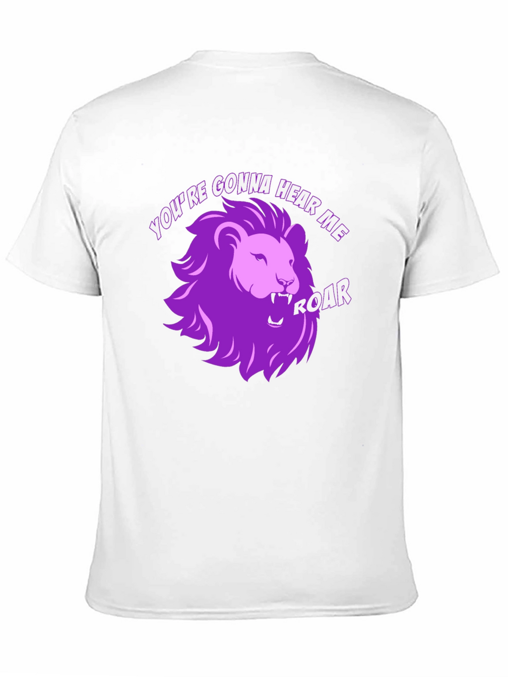 Hear Me Roar Lion Graphic Tee - Black Cotton