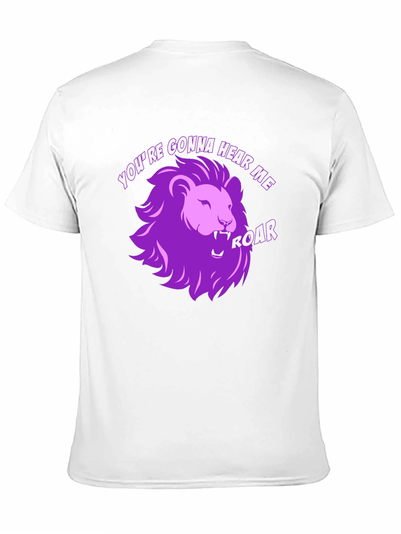 Hear Me Roar Lion Graphic Tee - Black Cotton
