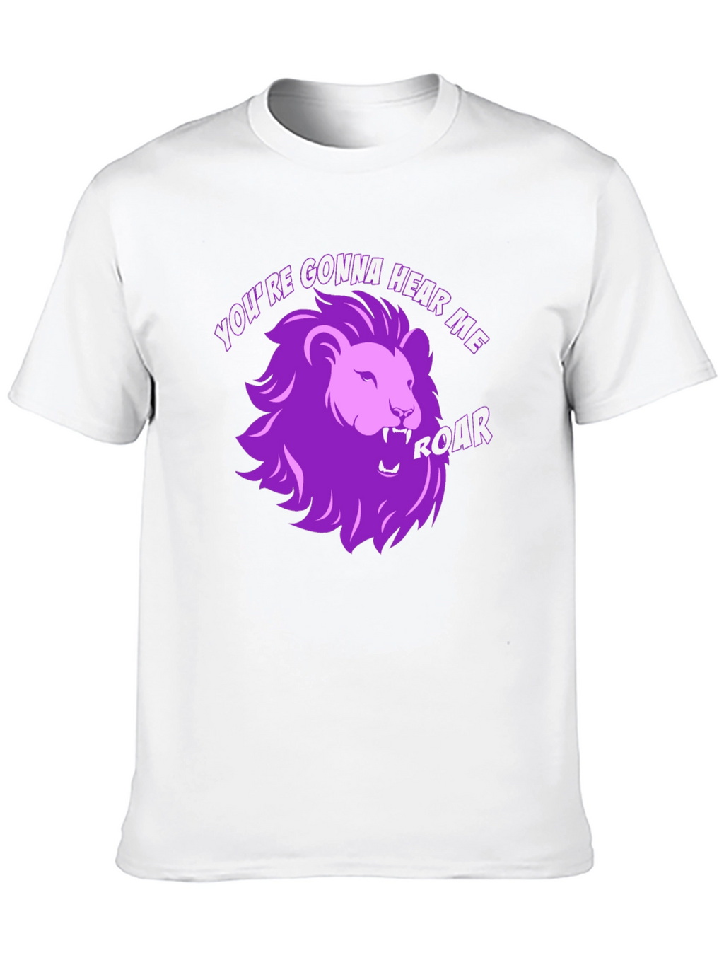 Hear Me Roar Lion Graphic Tee - Black Cotton