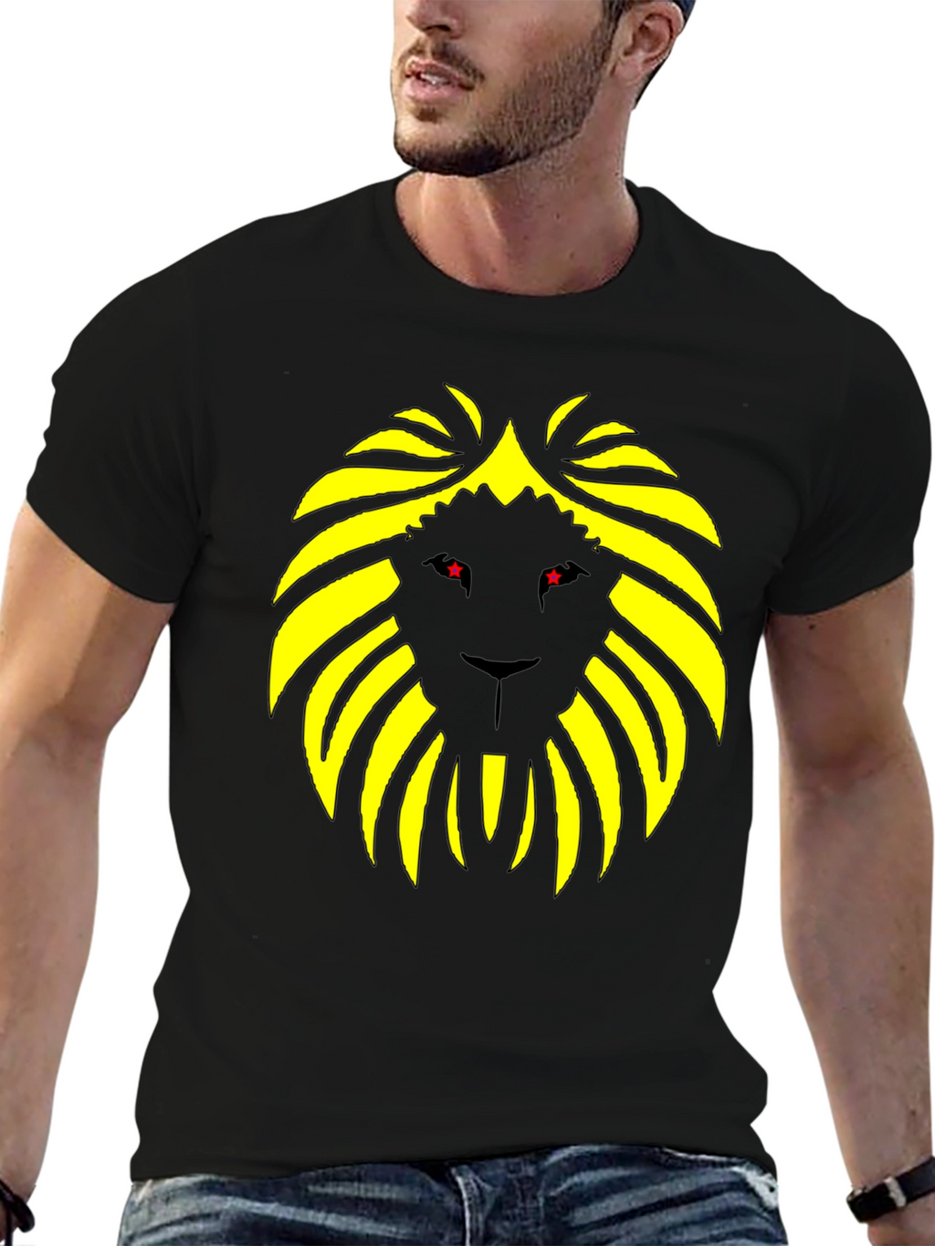 Lion Graphic Tee - Bold & Stylish Black T-Shirt