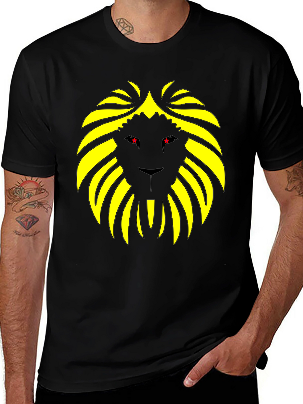 Lion Graphic Tee - Bold & Stylish Black T-Shirt