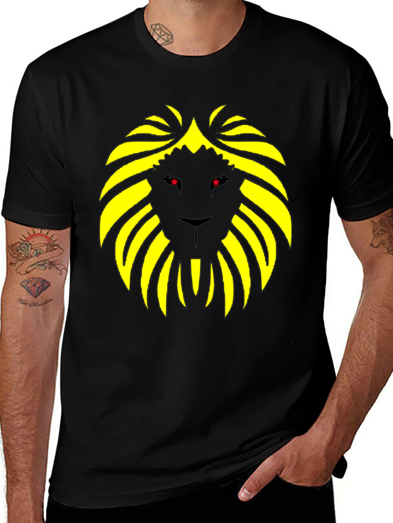 Lion Graphic Tee - Bold & Stylish Black T-Shirt