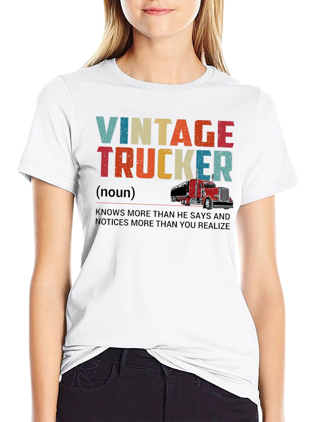 Vintage Trucker Graphic T-Shirt - Classic Trucker Style