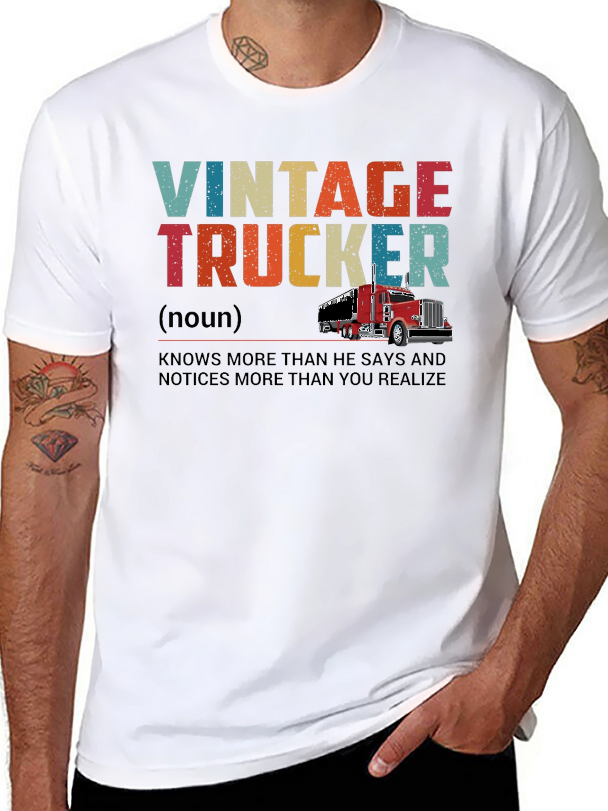 Vintage Trucker Graphic T-Shirt - Classic Trucker Style