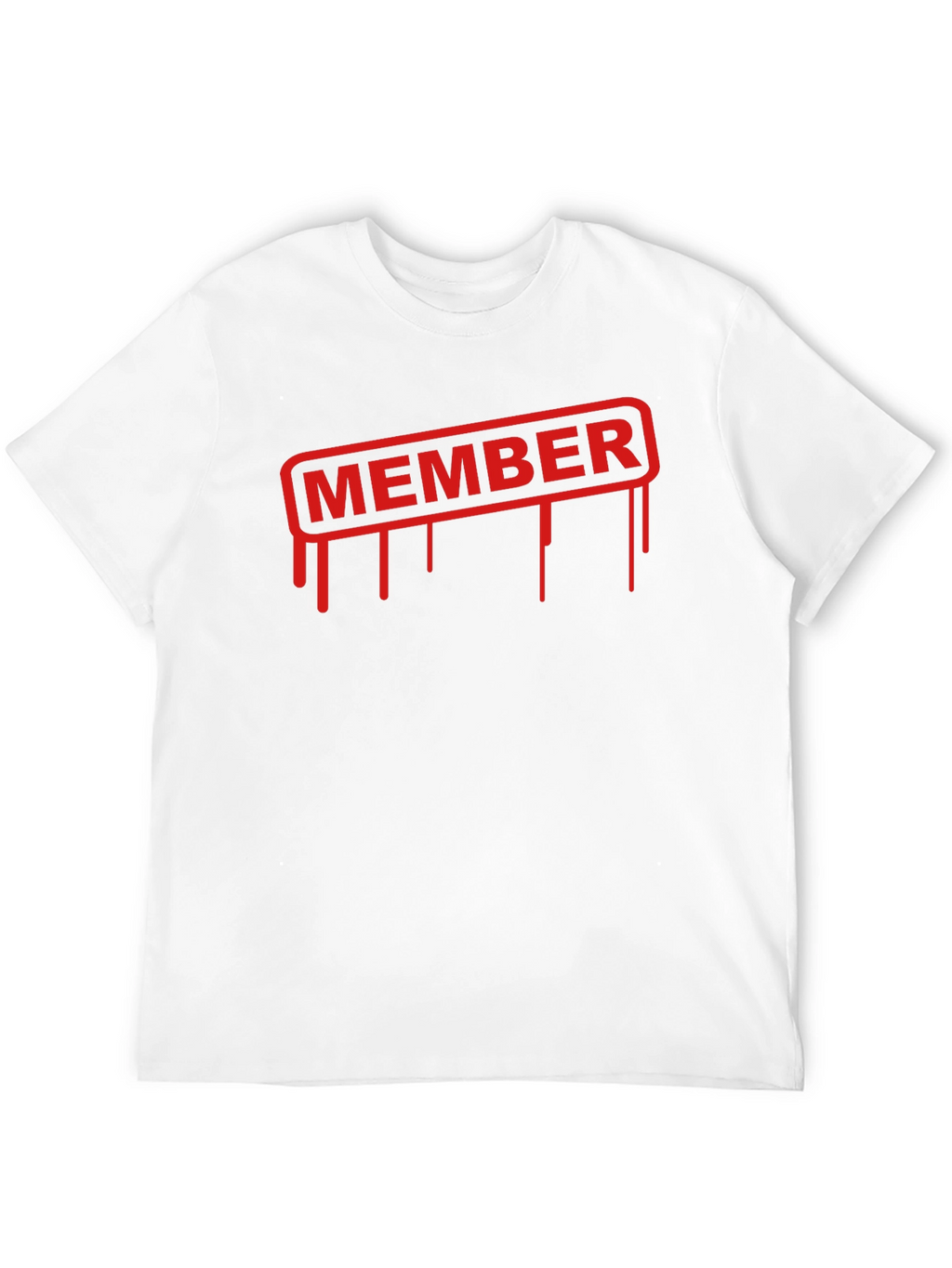 Member Dripping Text Black T-Shirt