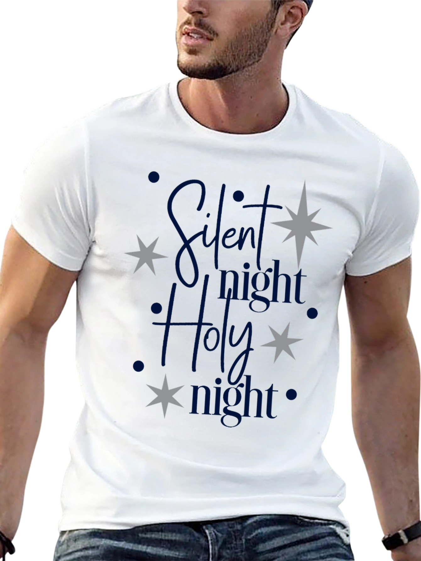 Silent Night Holy Night Christmas Graphic Tee