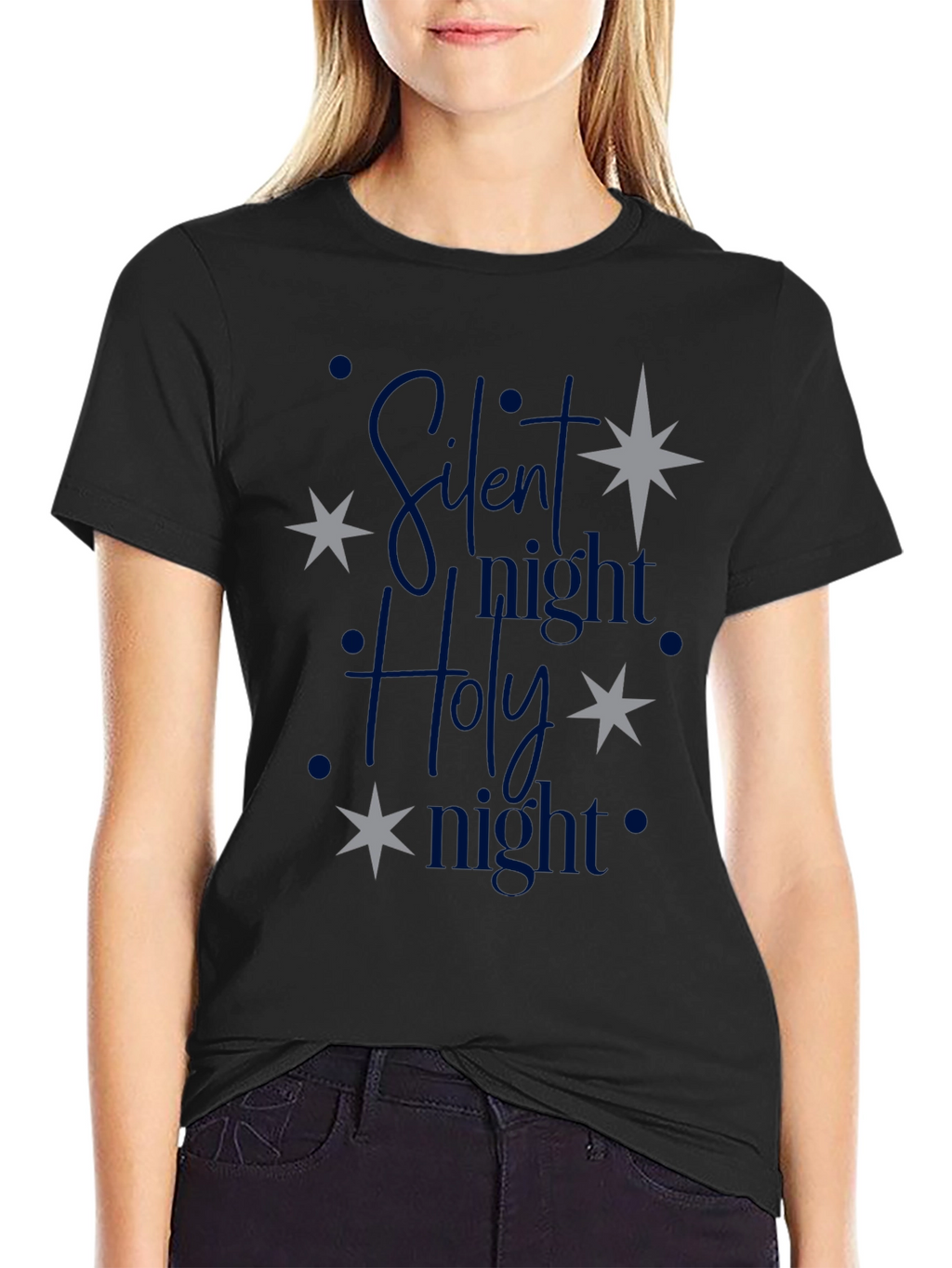 Silent Night Holy Night Christmas Graphic Tee