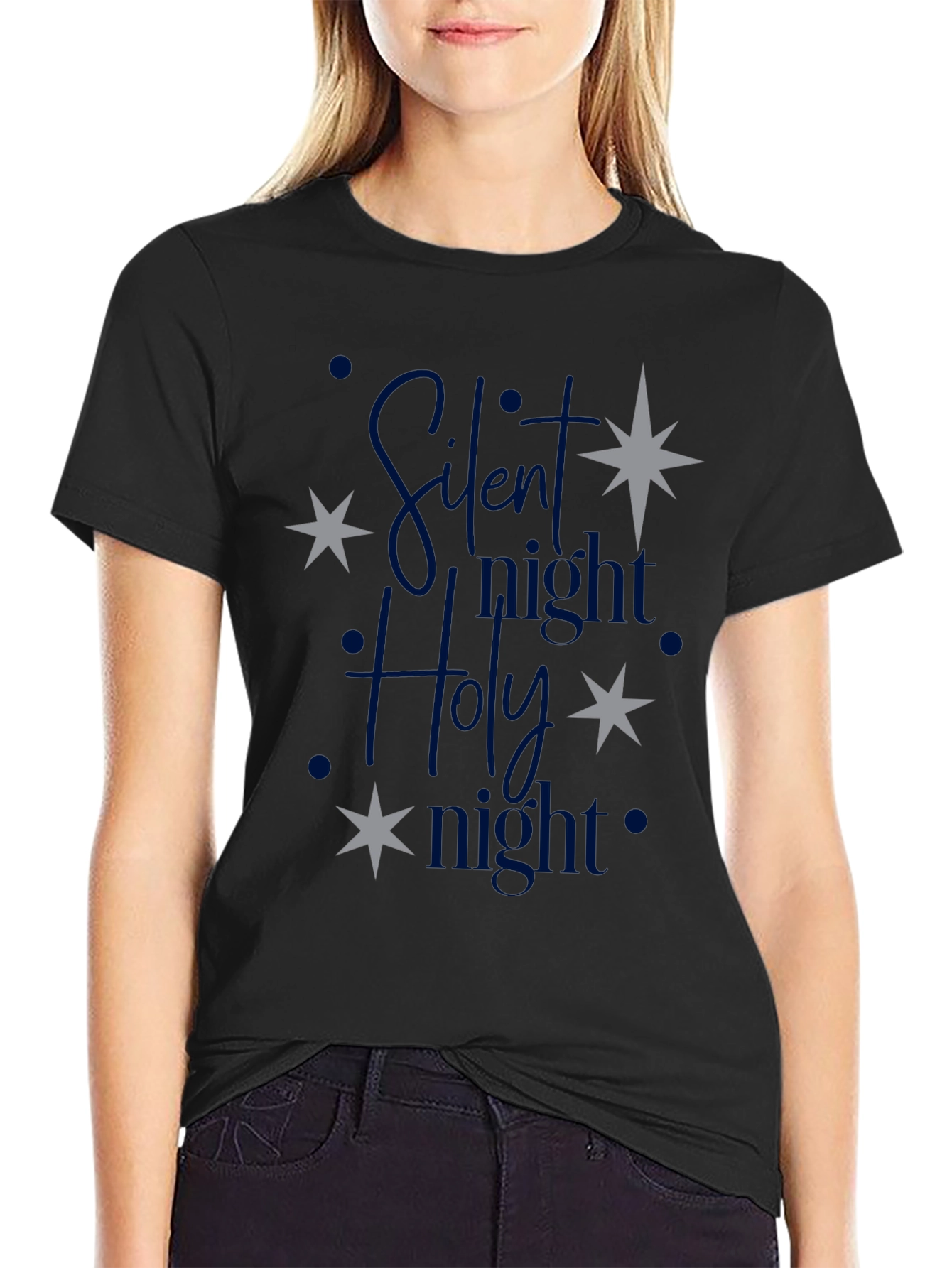 Silent Night Holy Night Christmas Graphic Tee
