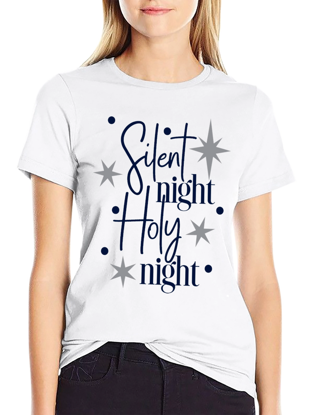 Silent Night Holy Night Christmas Graphic Tee