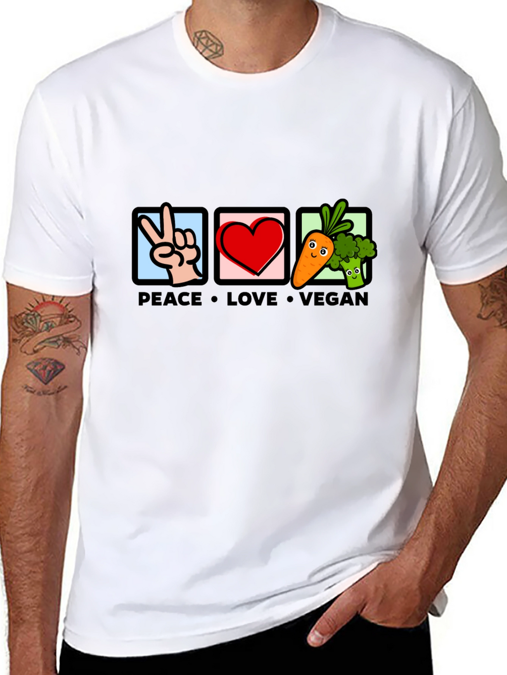 Peace Love Vegan Graphic Tee