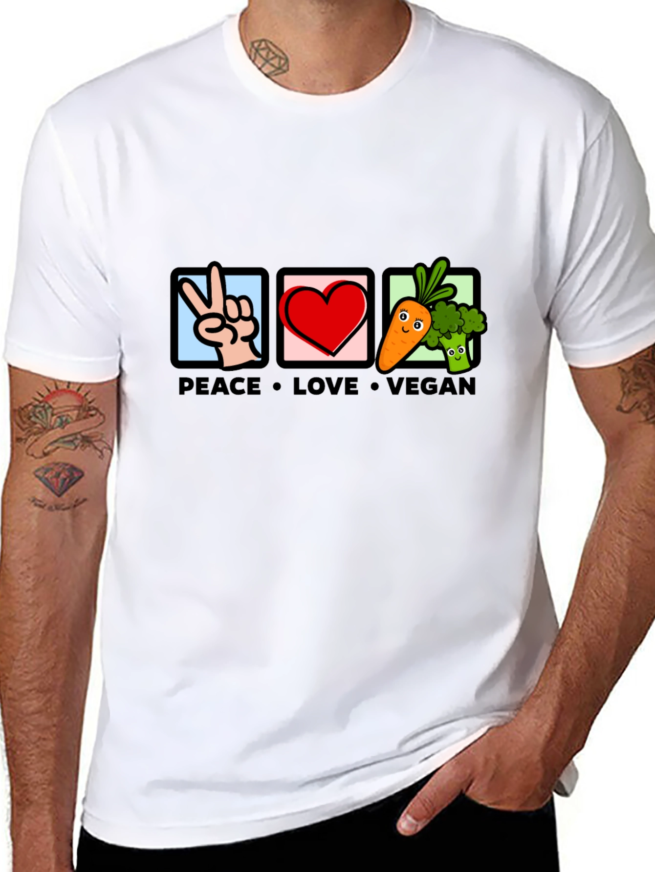 Peace Love Vegan Graphic Tee