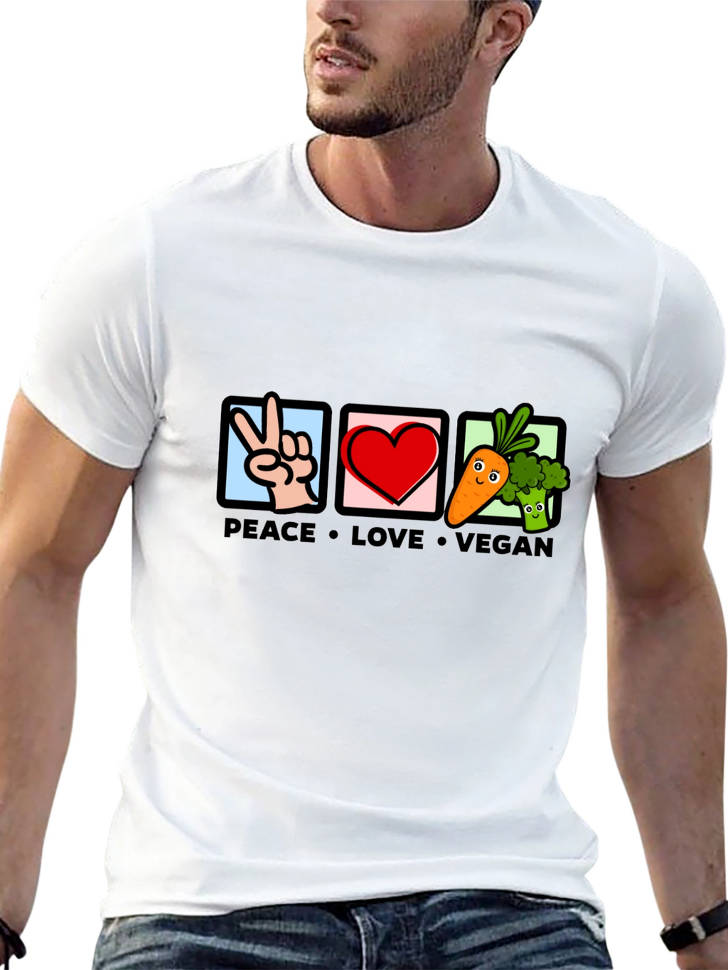 Peace Love Vegan Graphic Tee