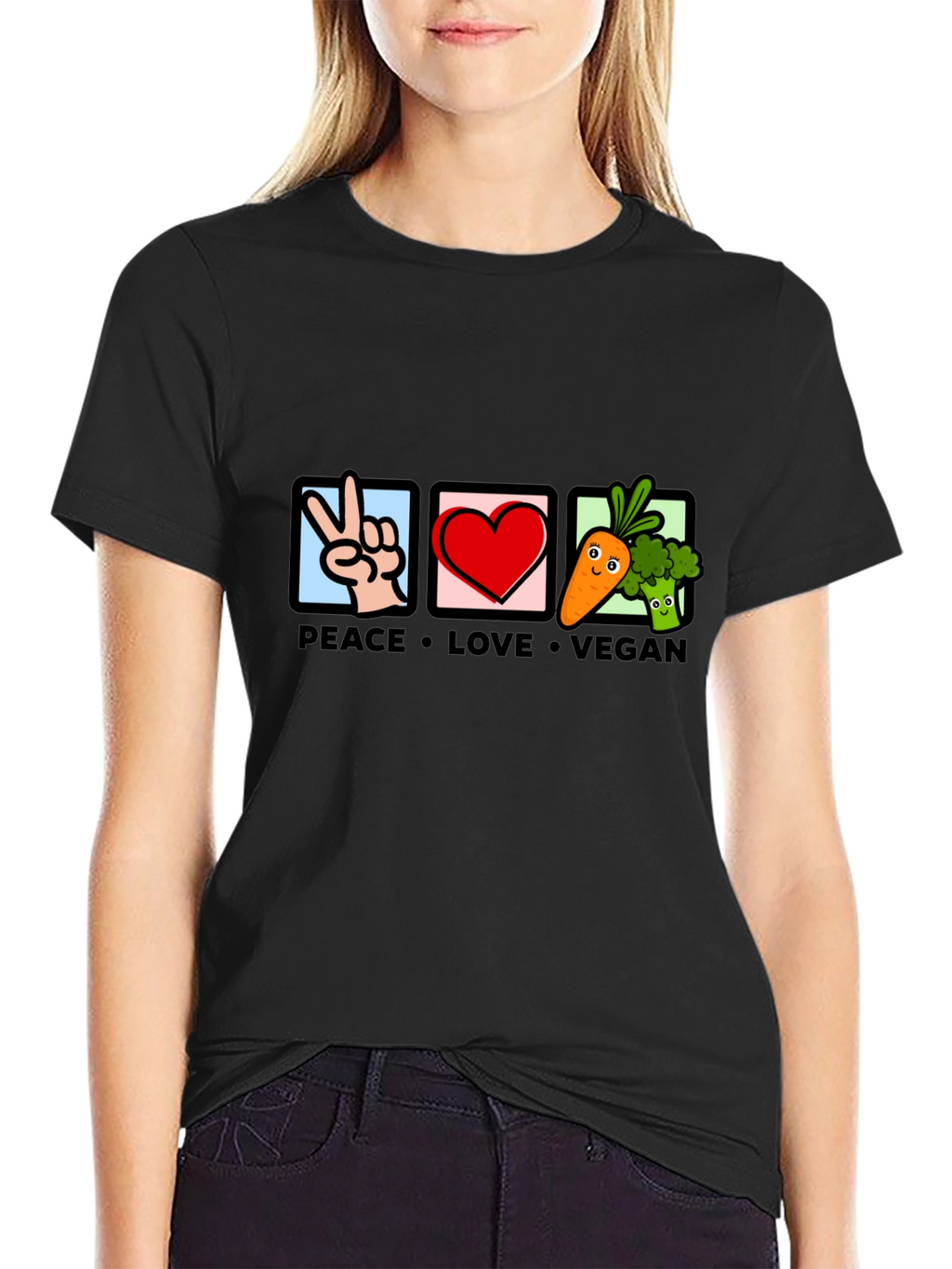 Peace Love Vegan Graphic Tee